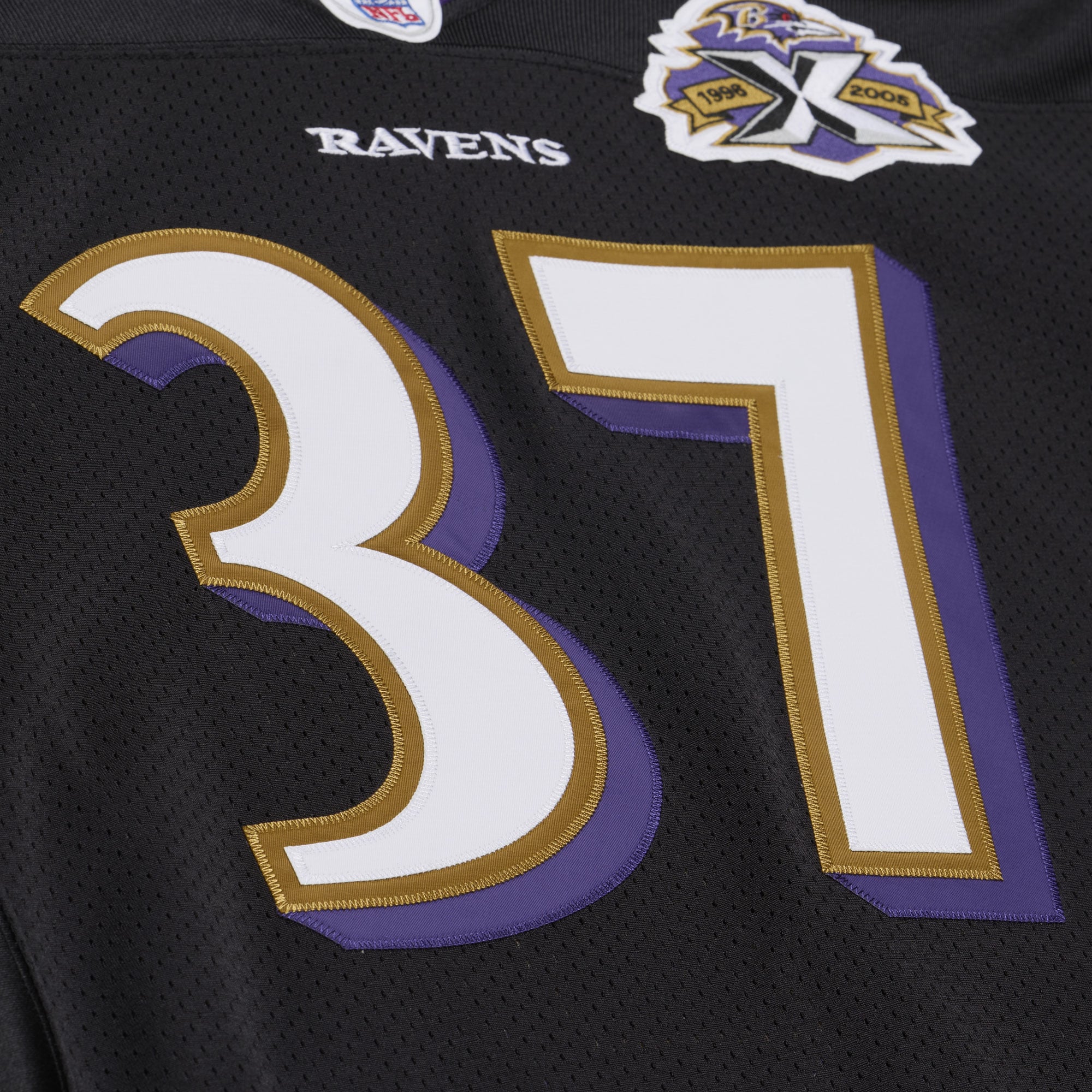 Men's Mitchell & Ness Deion Sanders Black Baltimore Ravens 2005 Authentic Throwback Jersey