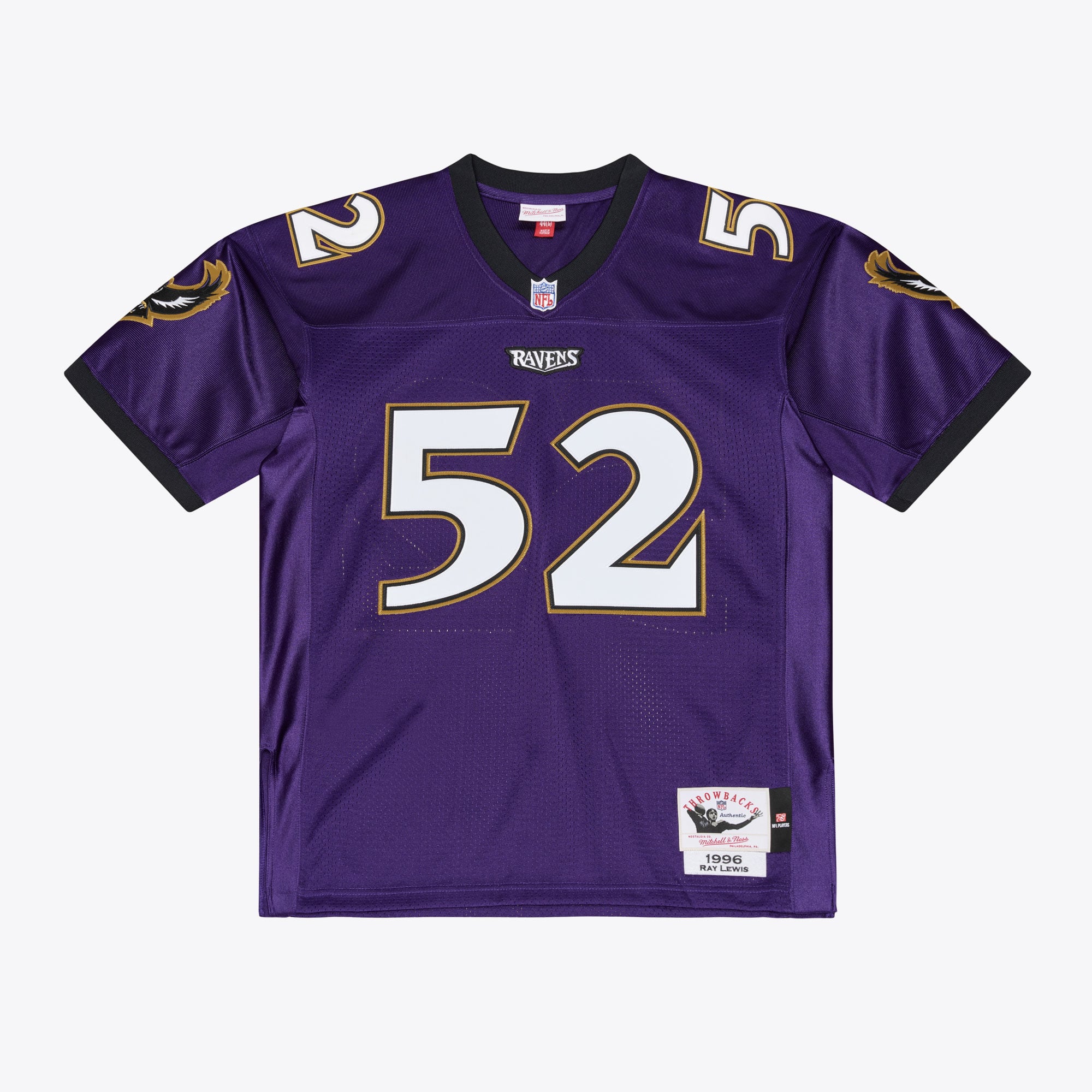 Men's Mitchell & Ness Ray Lewis Purple Baltimore Ravens 1996 Authentic Throwback Jersey