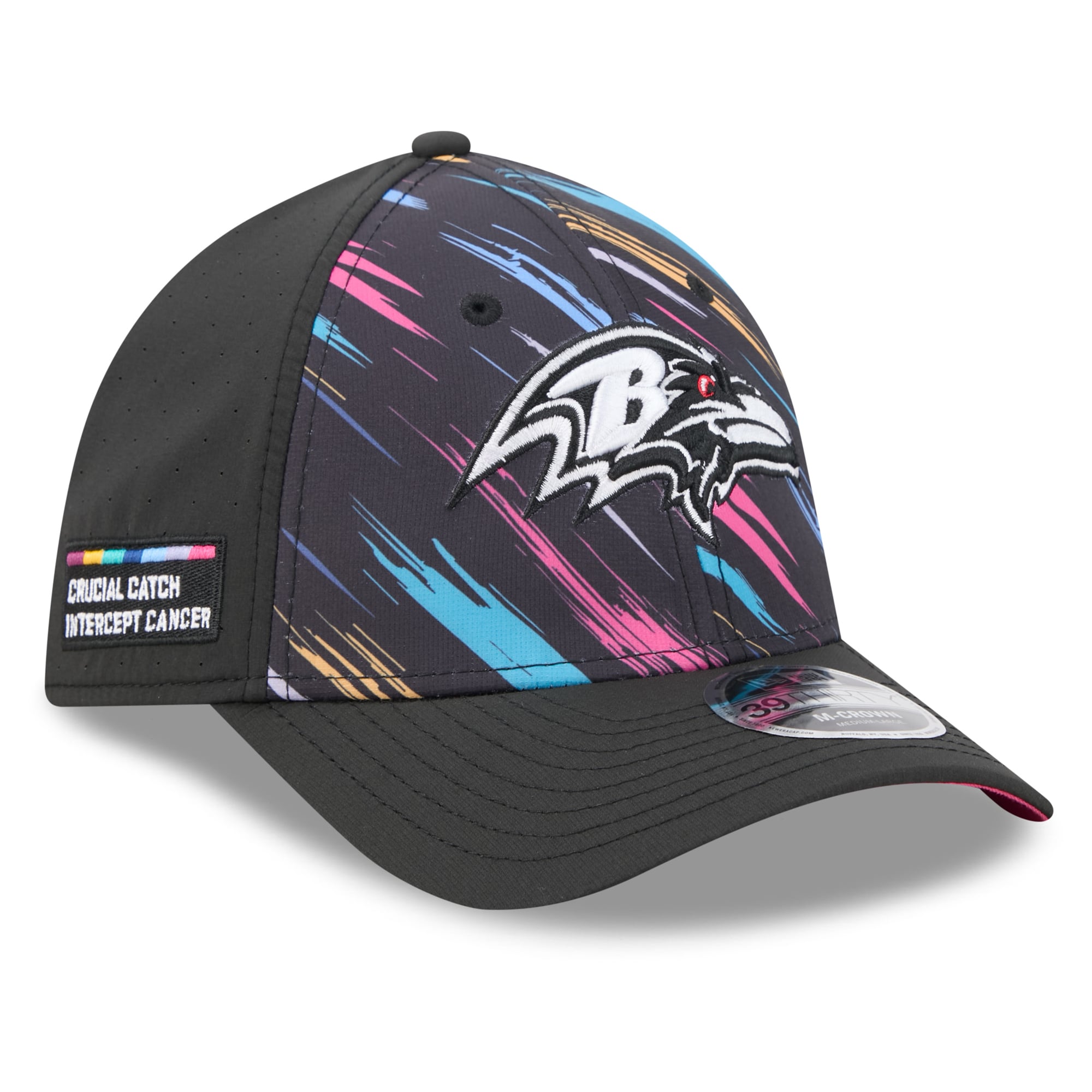 Men's New Era Black Baltimore Ravens 2026 NFL Crucial Catch 39THIRTY M-Crown Stretch Hat