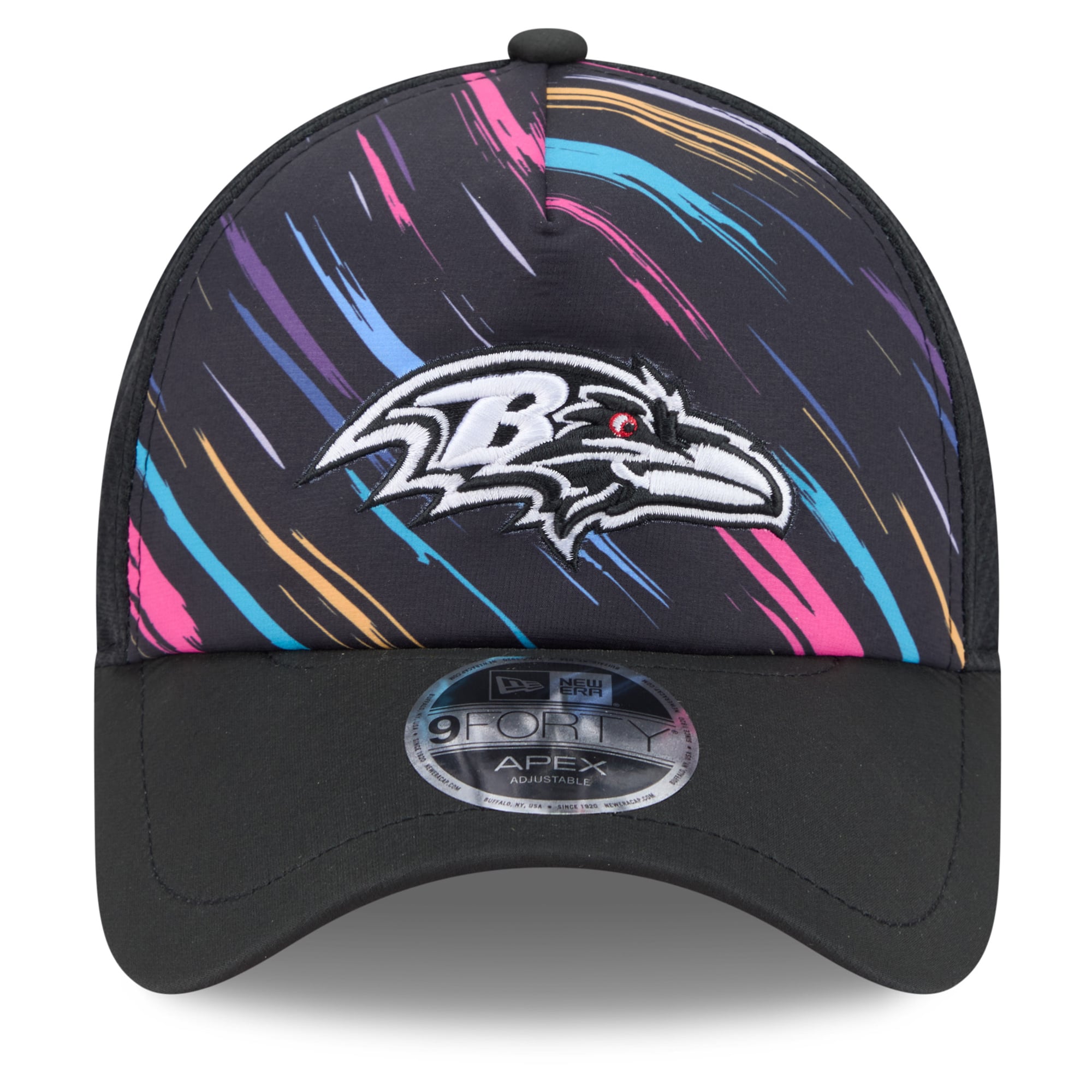 Men's New Era Black Baltimore Ravens 2026 NFL Crucial Catch 9FORTY Apex Adjustable Hat