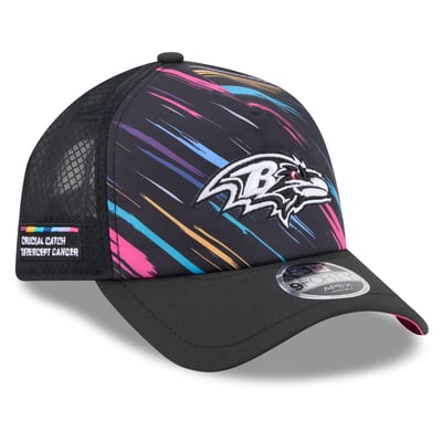 Baltimore Ravens New Era 2026 NFL Crucial Catch 9FORTY Apex Adjustable Hat - Black