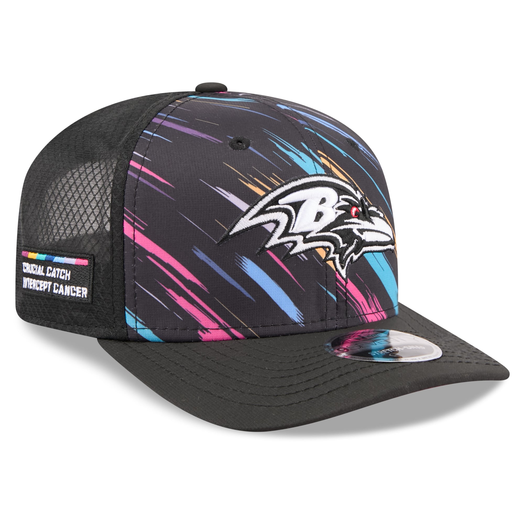 Men's New Era Black Baltimore Ravens 2026 NFL Crucial Catch 9SEVENTY Adjustable Trucker Hat