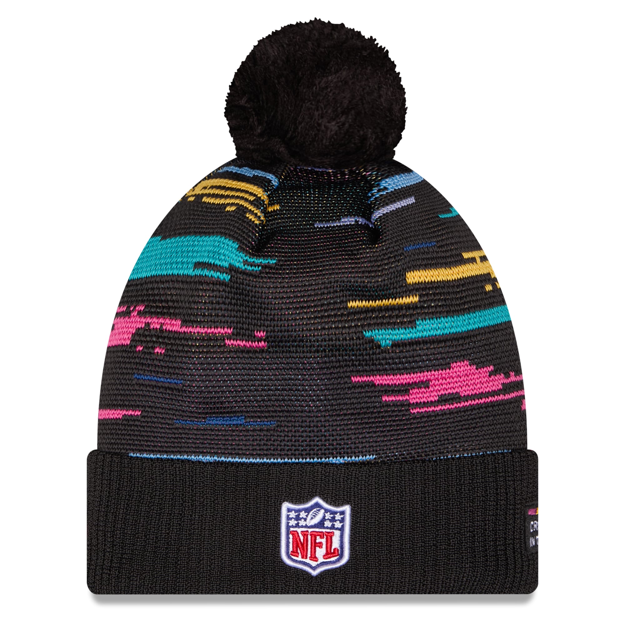 Men's New Era Black Baltimore Ravens 2026 NFL Crucial Catch Cuffed Knit Hat with Pom