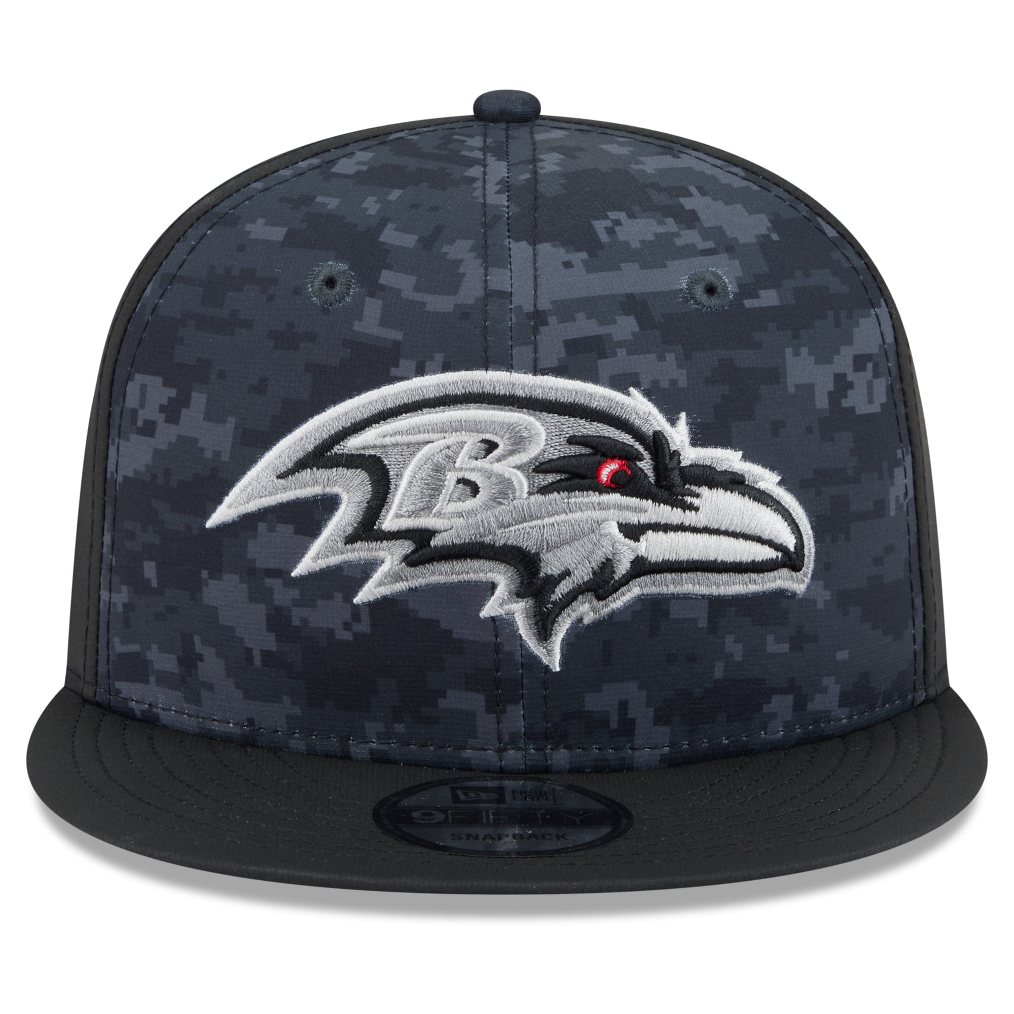 Casquette snapback New Era noire Baltimore Ravens 2026 Salute To Service 9FIFTY pour homme
