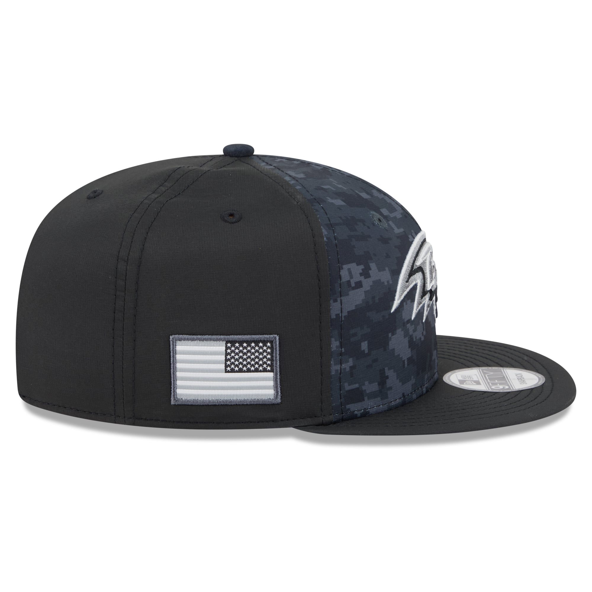 Casquette snapback New Era noire Baltimore Ravens 2026 Salute To Service 9FIFTY pour homme