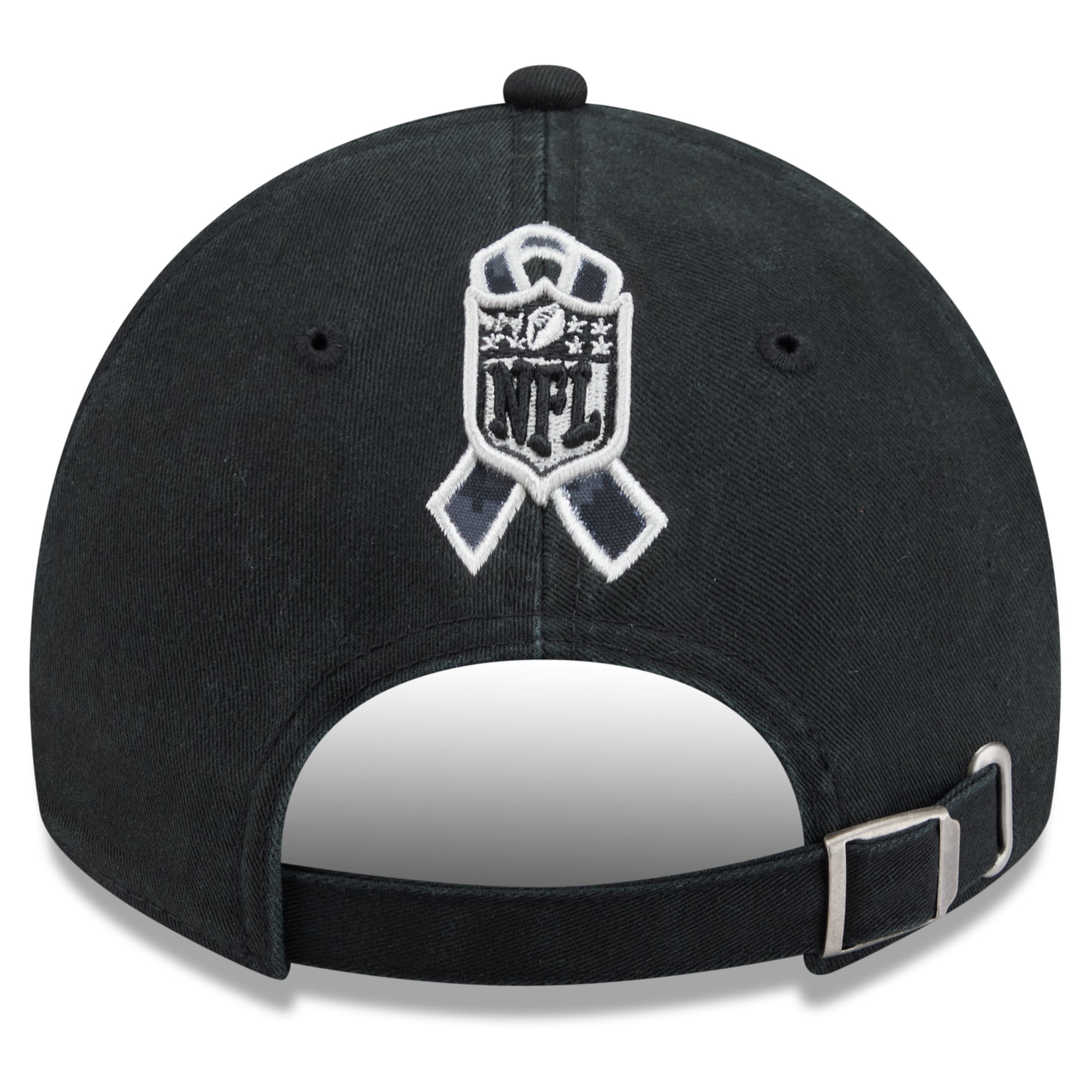 Casquette New Era noire pour homme Baltimore Ravens 2026 Salute To Service, style classique décontracté et ajustable