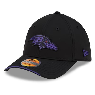 Baltimore Ravens New Era 2026 Sideline 39THIRTY M-Crown Flex Hat - Black