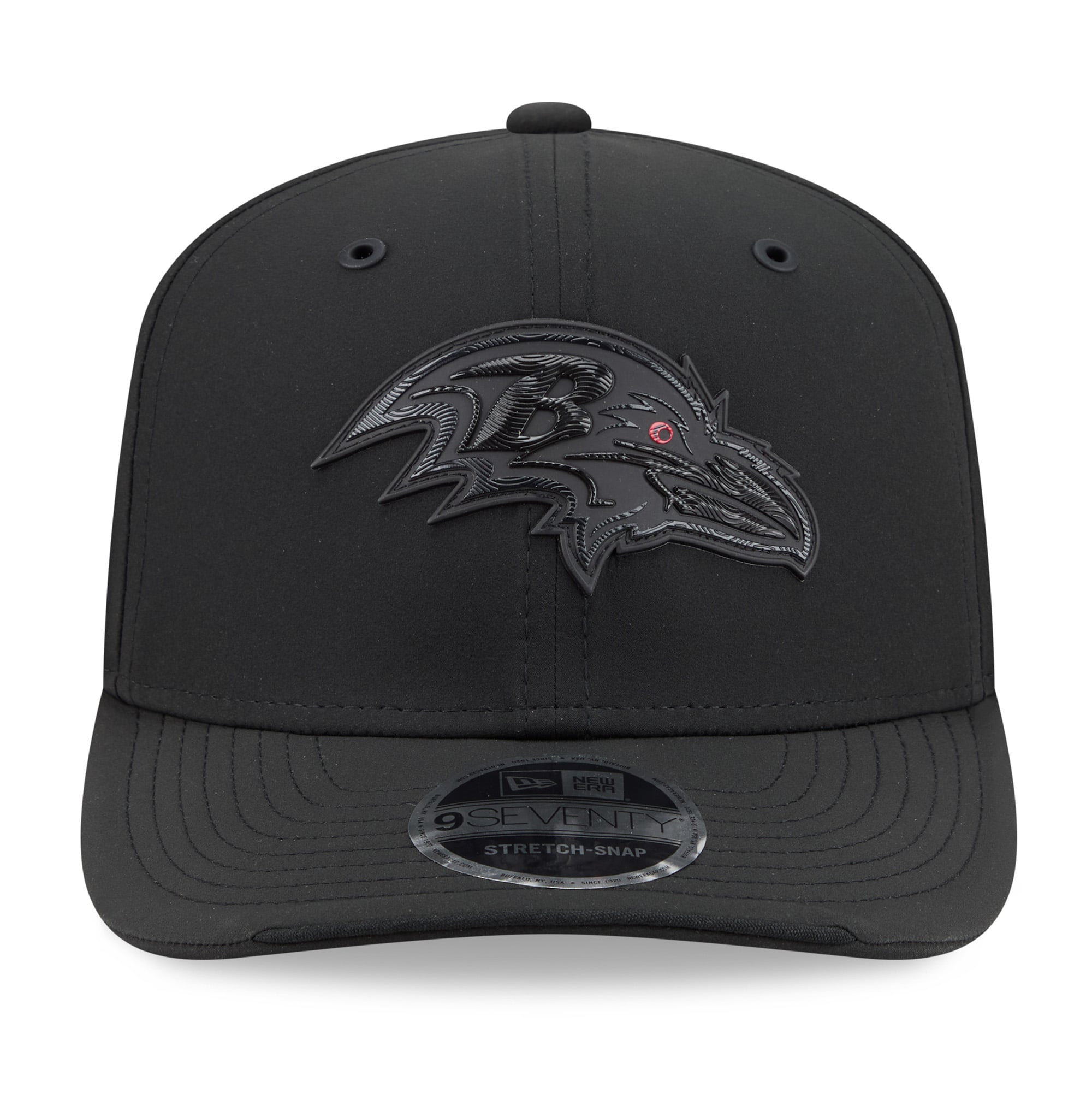 Casquette ajustable New Era noire Baltimore Ravens 2026 Sideline 9SEVENTY pour homme