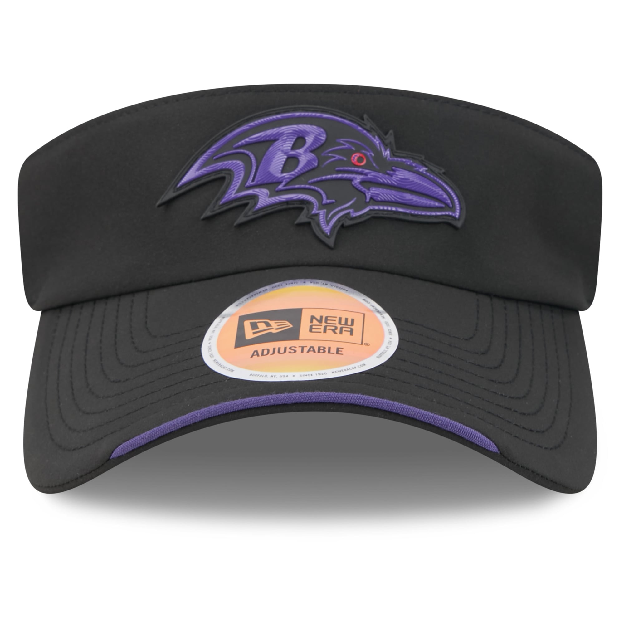 Men's New Era Black Baltimore Ravens 2026 Sideline Adjustable Visor