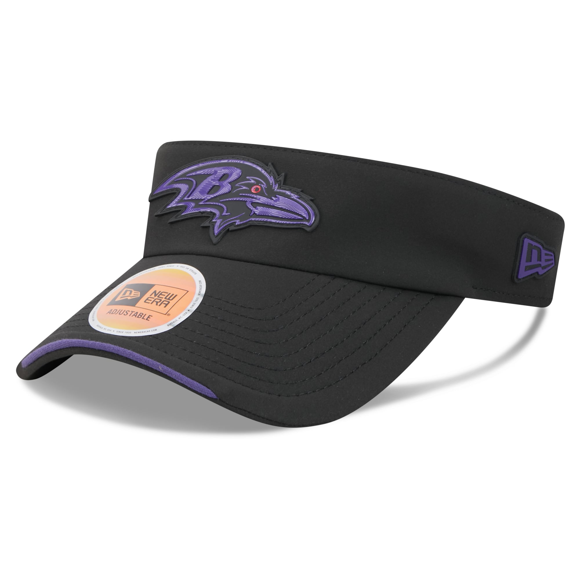 Men's New Era Black Baltimore Ravens 2026 Sideline Adjustable Visor