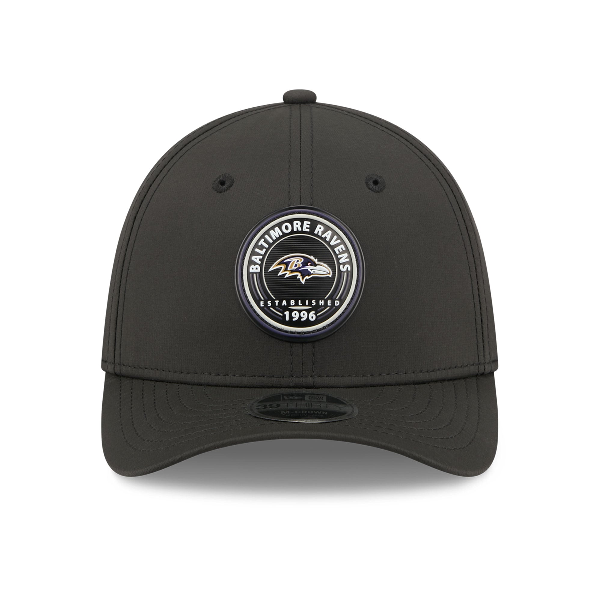 Casquette New Era noire Baltimore Ravens 39THIRTY M-Crown Flex pour homme