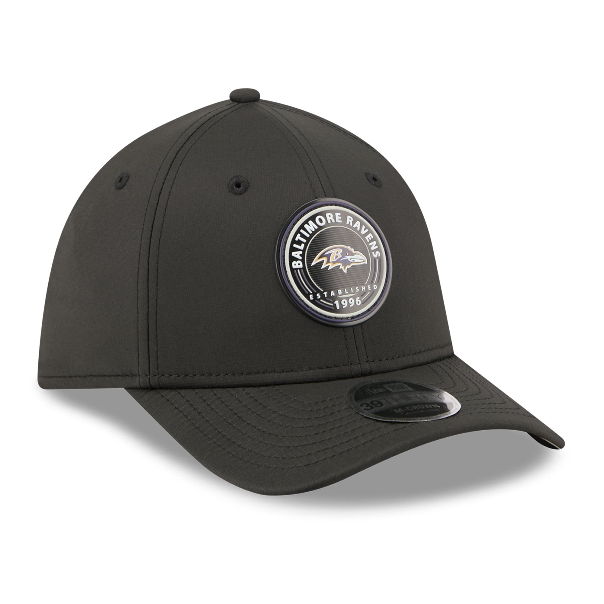 Casquette New Era noire Baltimore Ravens 39THIRTY M-Crown Flex pour homme