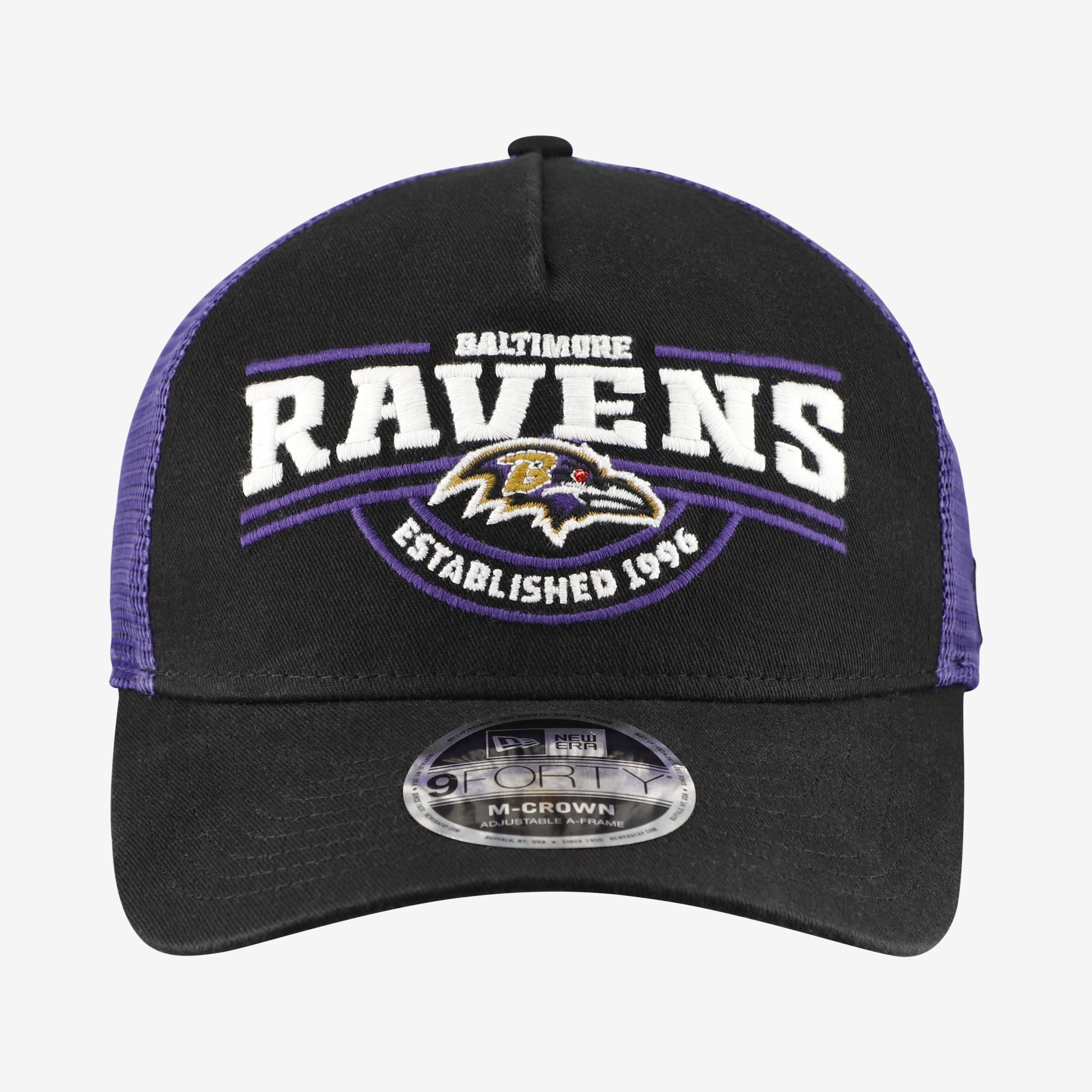 Casquette ajustable New Era Baltimore Ravens 9FORTY noire pour homme