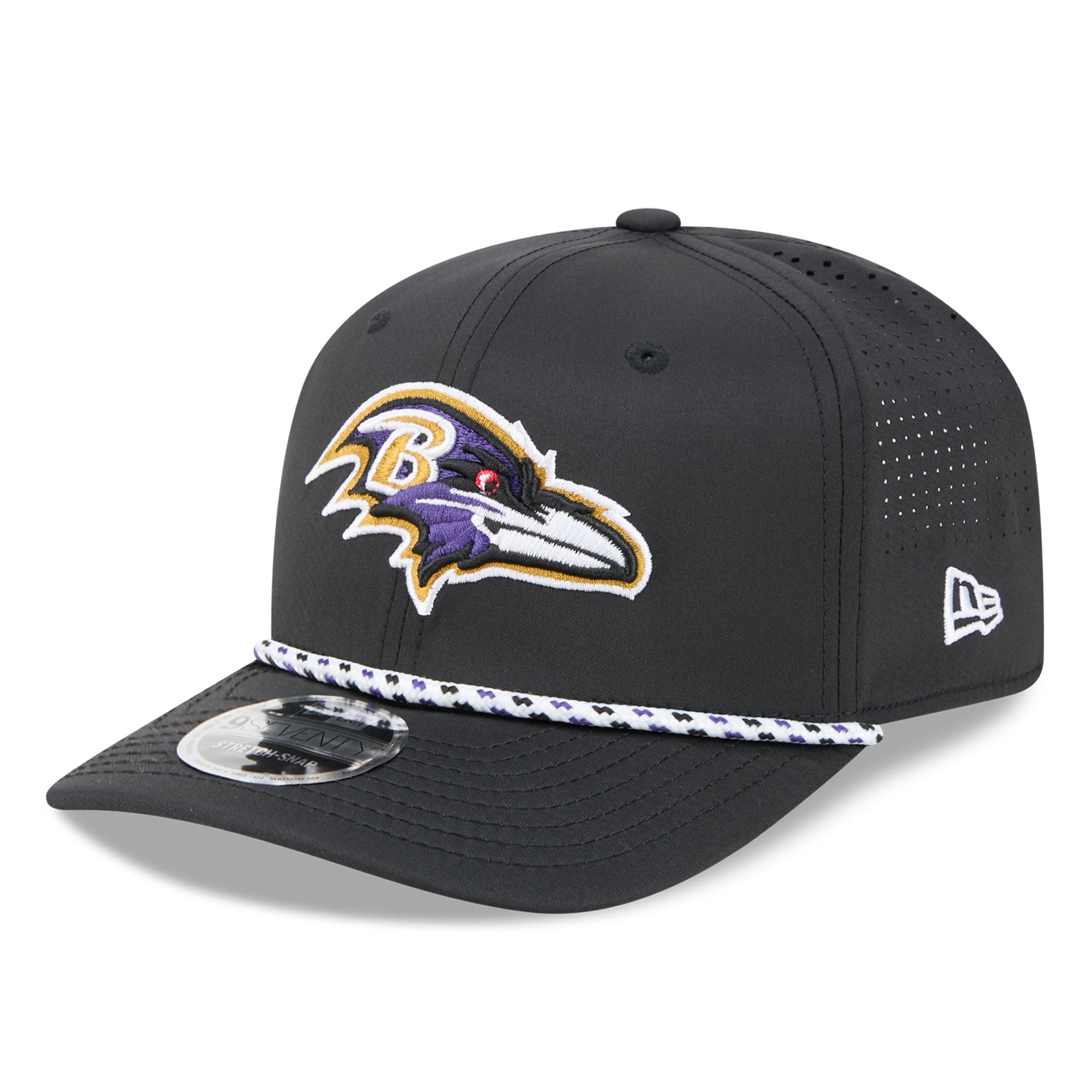 Casquette ajustable New Era Baltimore Ravens 9SEVENTY noire pour homme