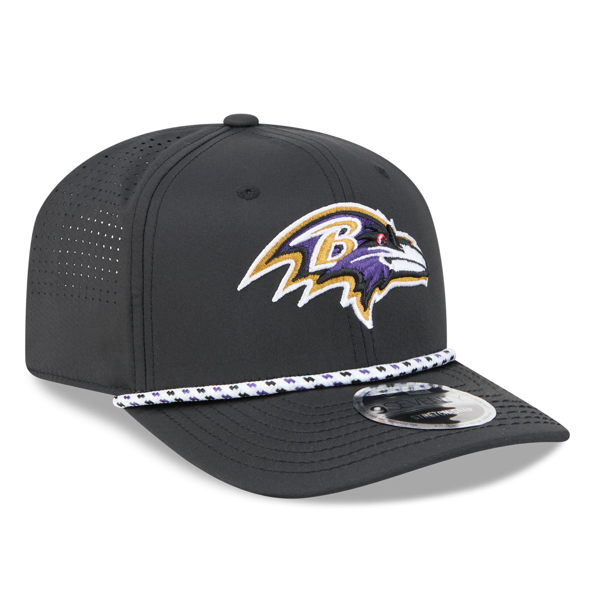 Casquette ajustable New Era Baltimore Ravens 9SEVENTY noire pour homme