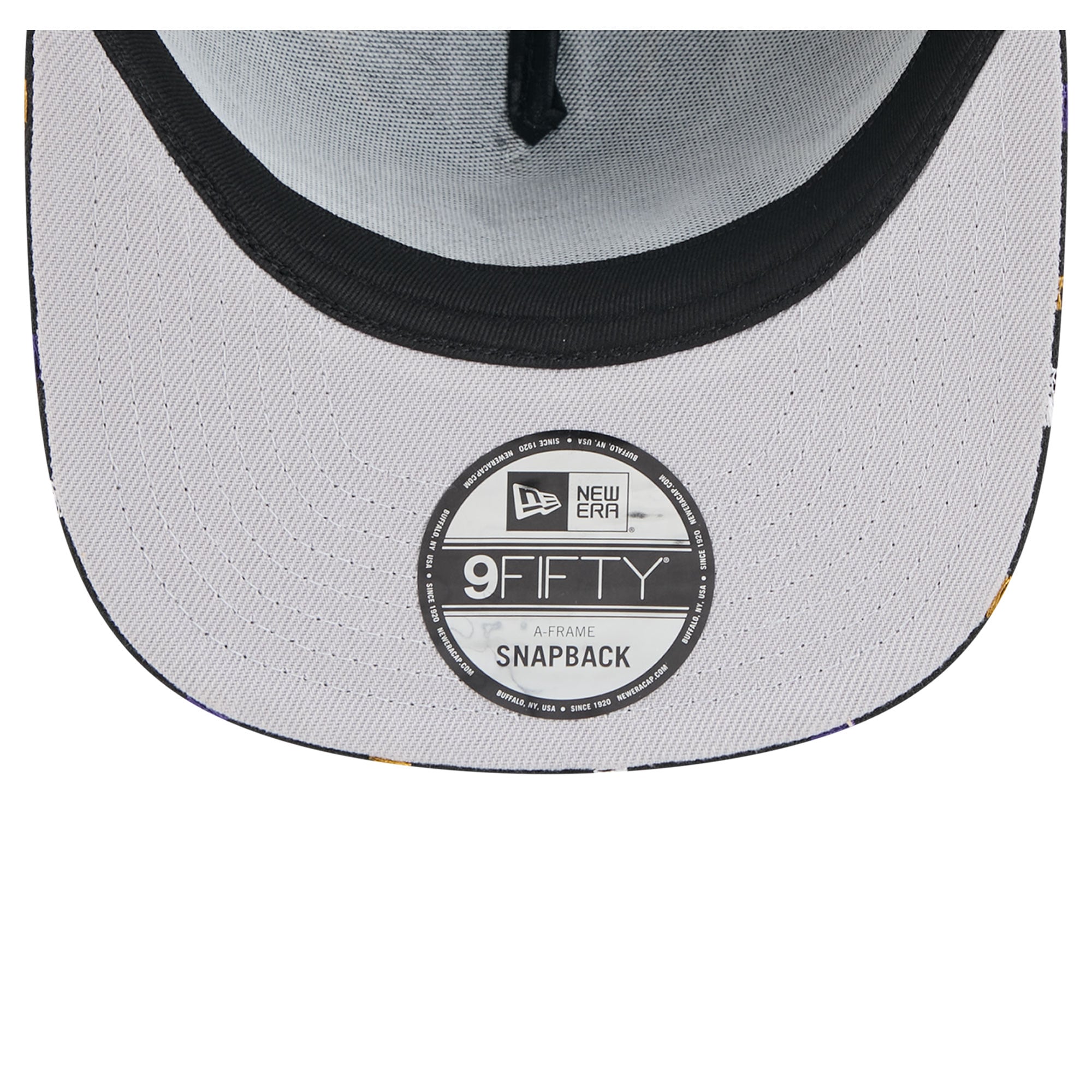 Men's New Era Black Baltimore Ravens Bolt A-Frame 9FIFTY Snapback Hat