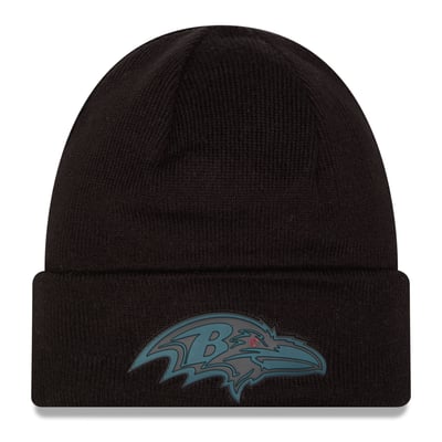 Baltimore Ravens New Era Chrome Cuffed Knit Hat - Black