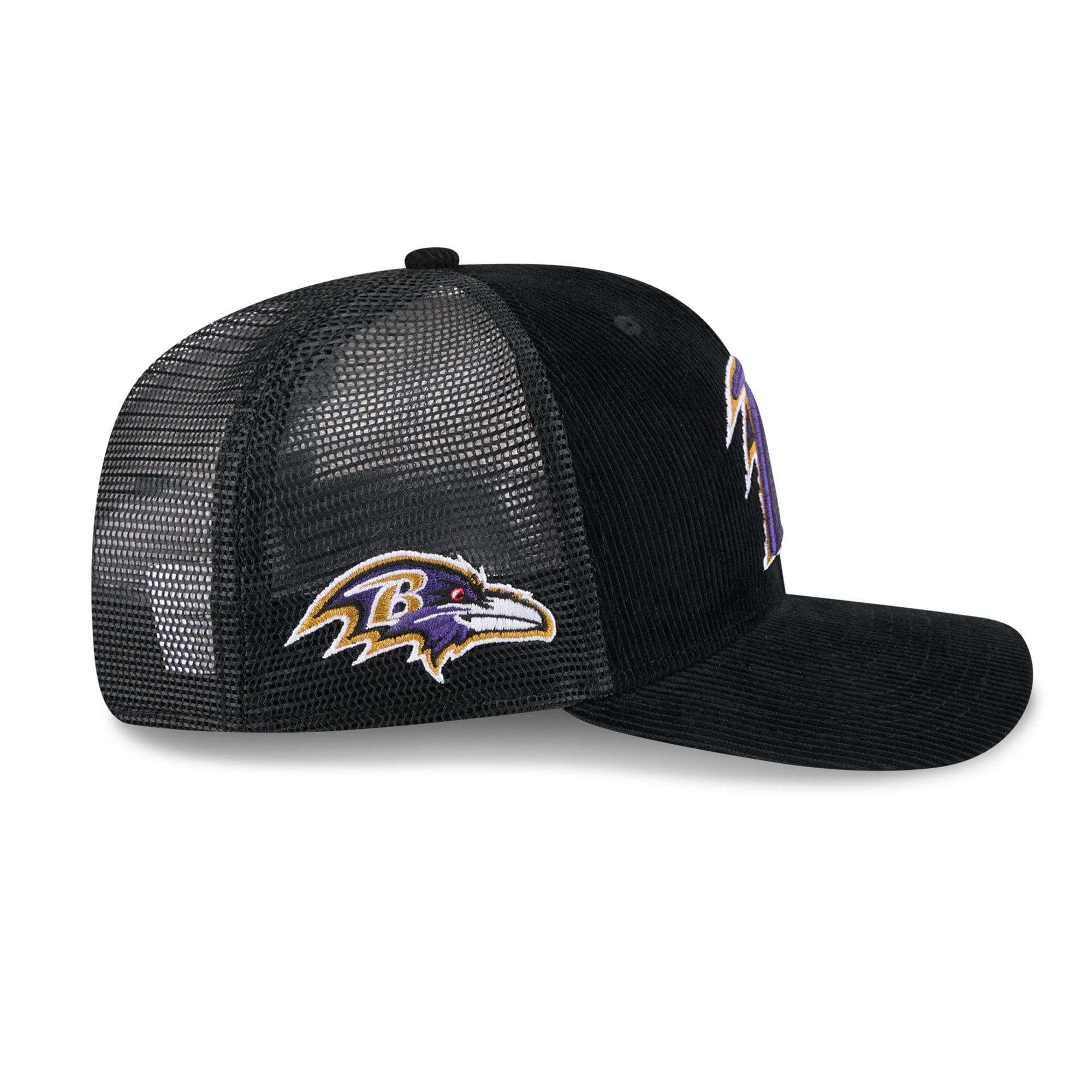 Men's New Era Black Baltimore Ravens Deceptor 9SEVENTY Adjustable Hat