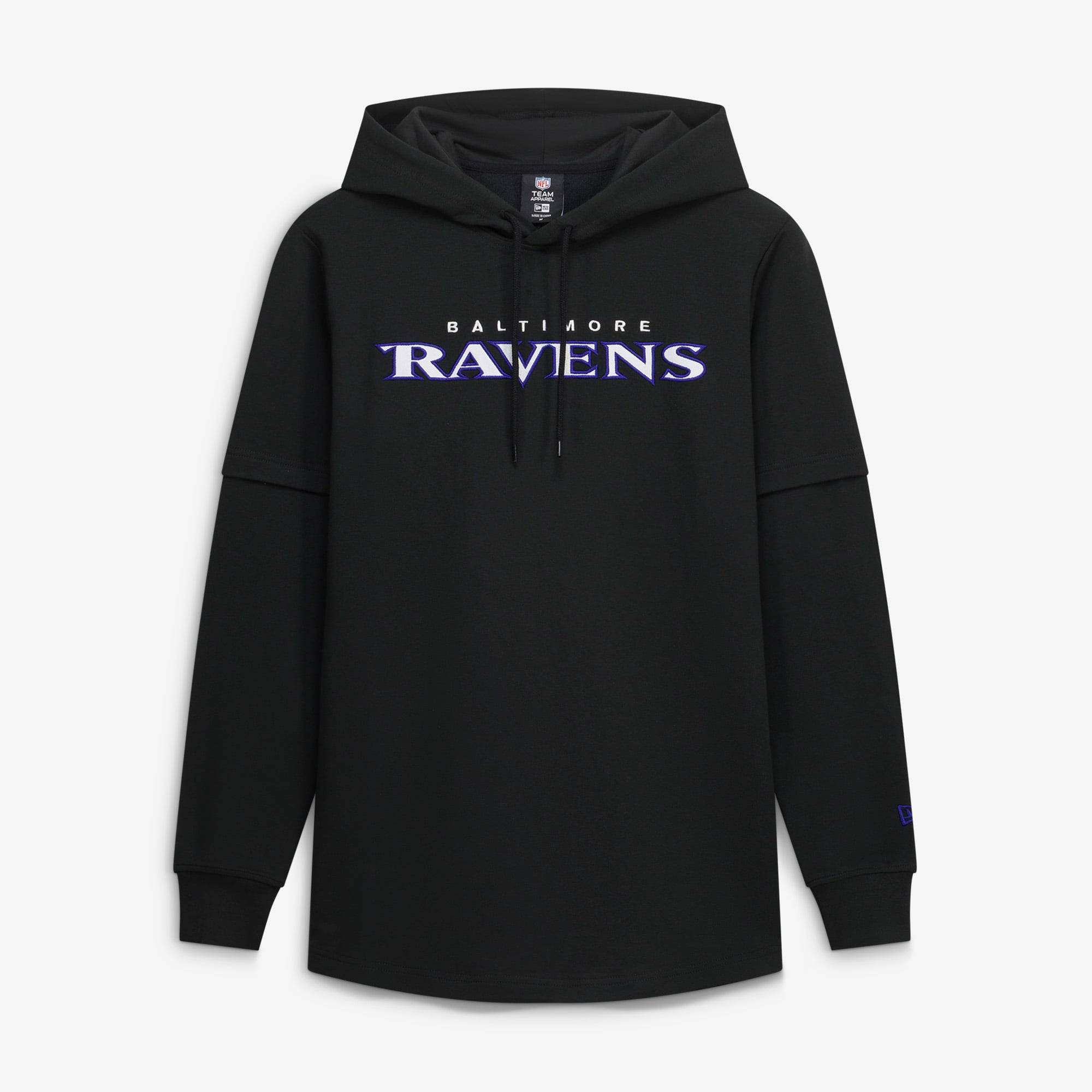 Sweat à capuche New Era noir Baltimore Ravens pour homme, édition limitée.