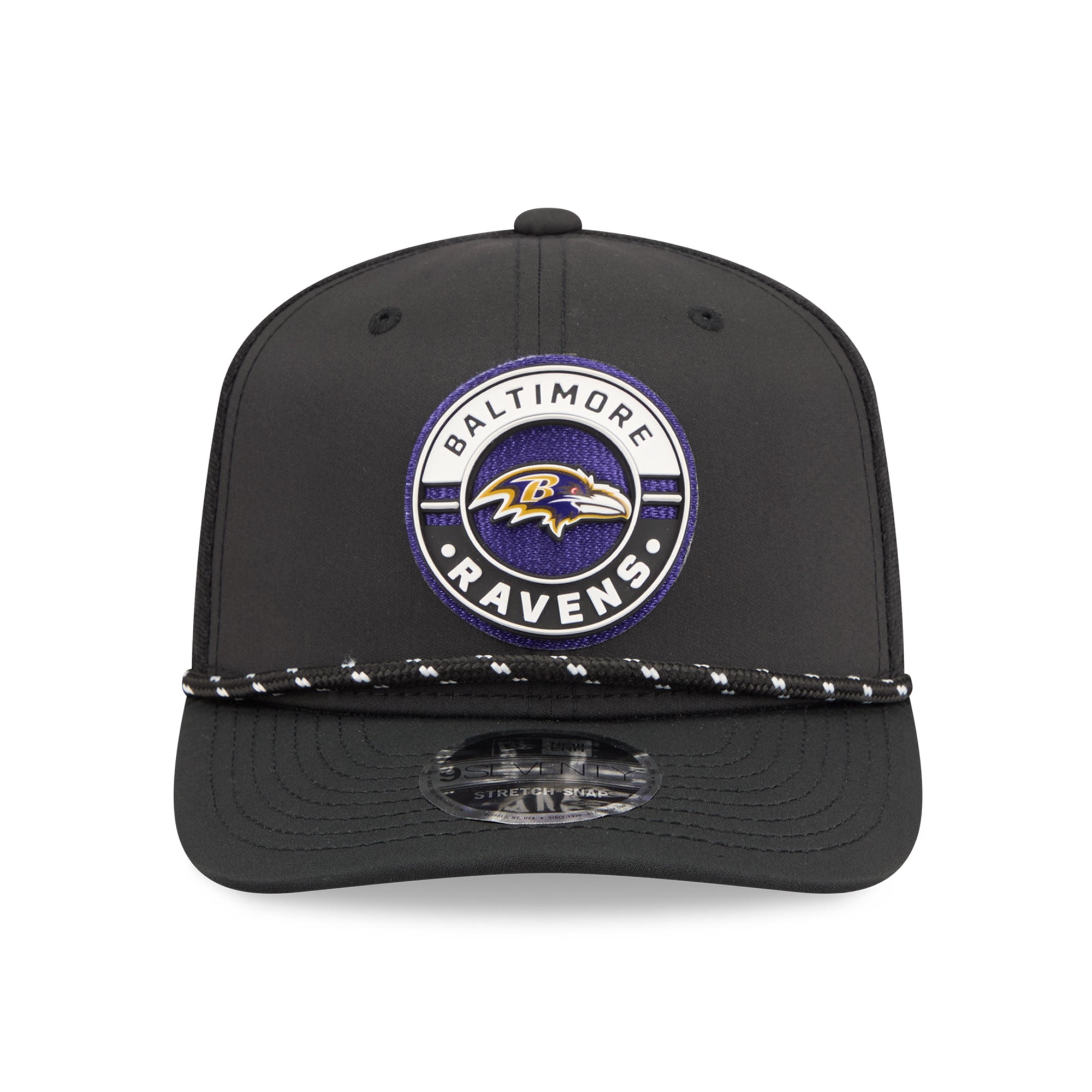 Casquette ajustable New Era noire Baltimore Ravens Game 9SEVENTY pour homme