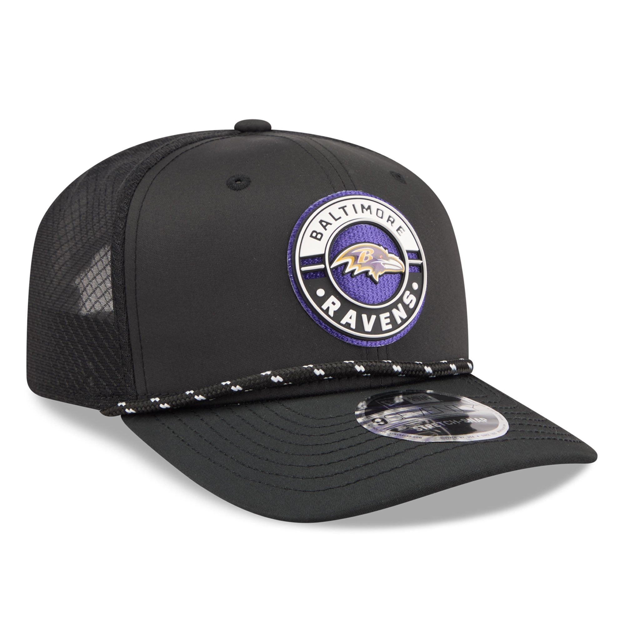 Casquette ajustable New Era noire Baltimore Ravens Game 9SEVENTY pour homme