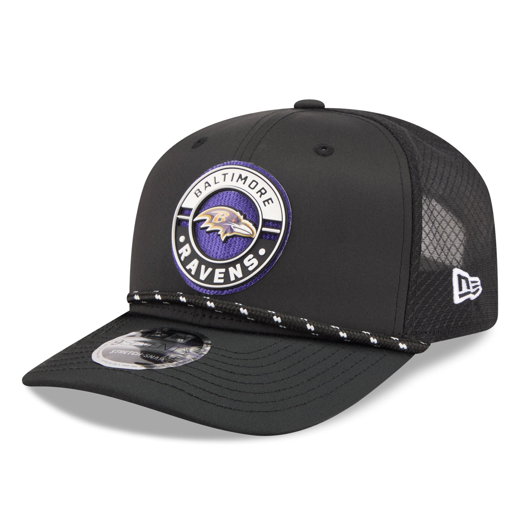 Casquette ajustable New Era noire Baltimore Ravens Game 9SEVENTY pour homme