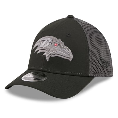 Baltimore Ravens New Era Neo Mesh 39THIRTY M-Crown Stretch Hat - Black