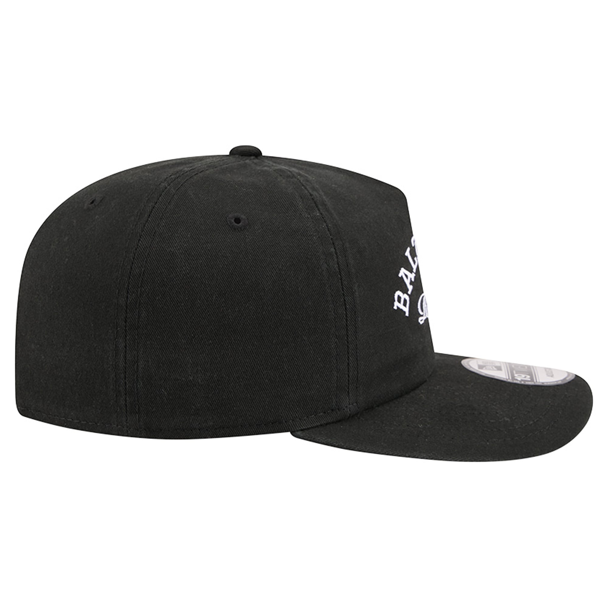 Men's New Era Black Baltimore Ravens Stacked 19TWENTY Adjustable Hat
