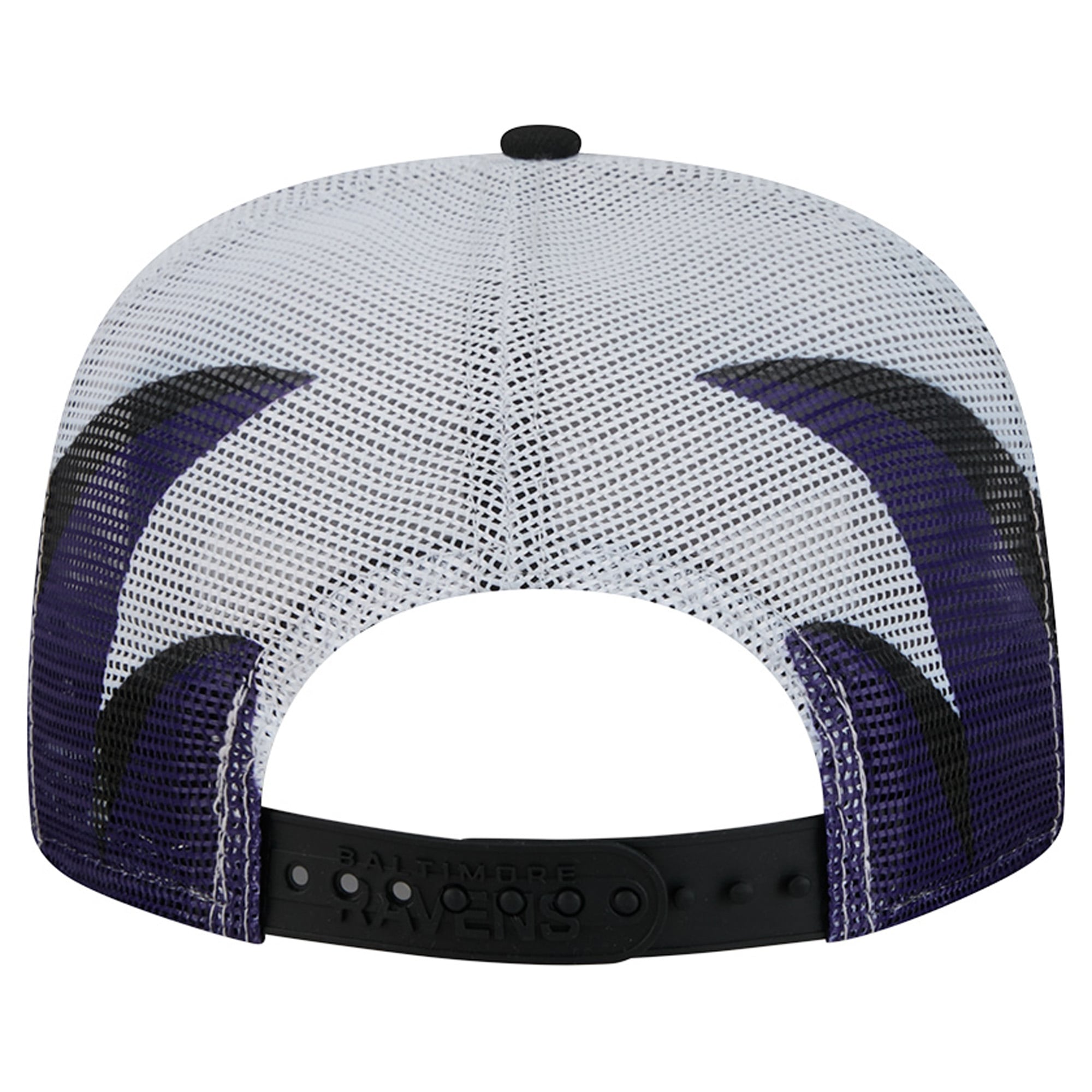 Casquette trucker New Era 9FIFTY Snapback noire et violette Baltimore Ravens pour homme