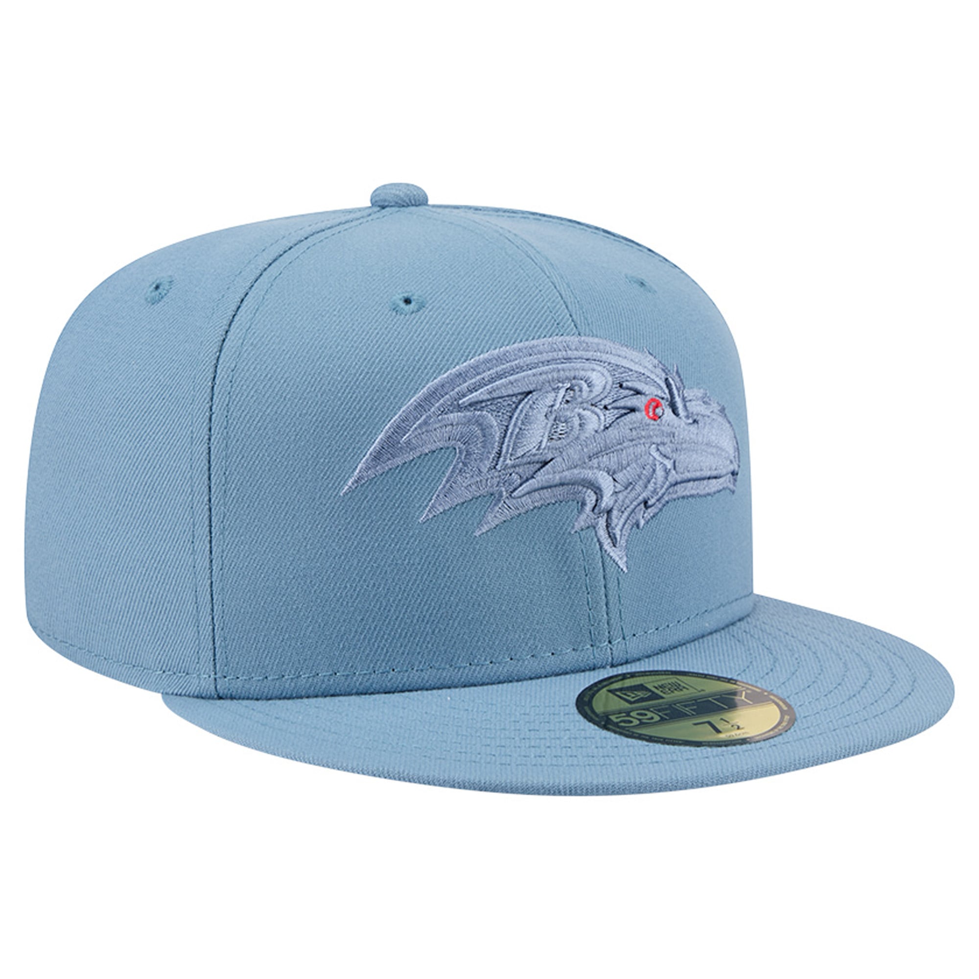 Casquette ajustée New Era 59FIFTY bleue pour homme, collection Baltimore Ravens.