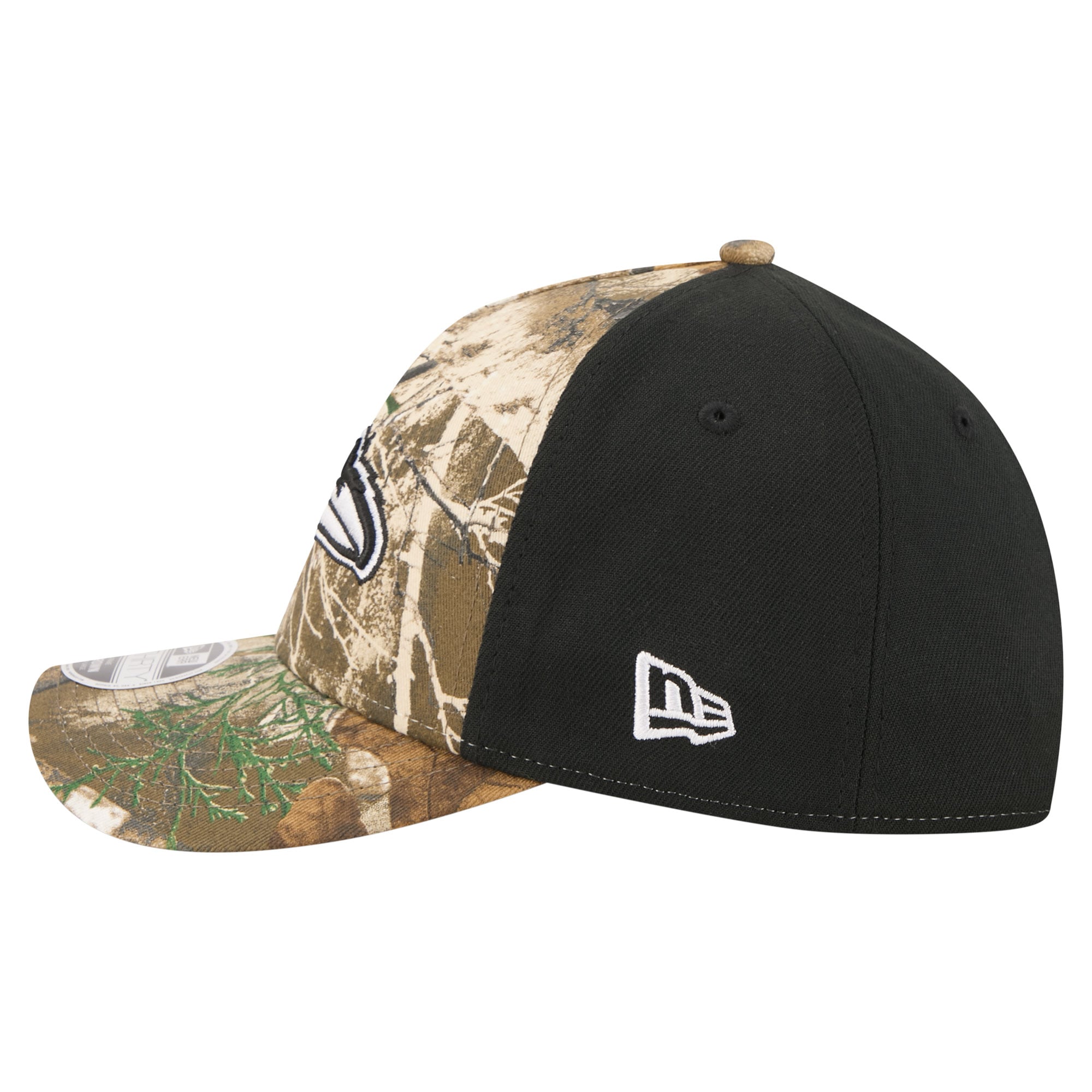 Men's New Era Camo/Black Baltimore Ravens Team Collection RealTree 39THIRTY M-Crown A-Frame Flex Hat