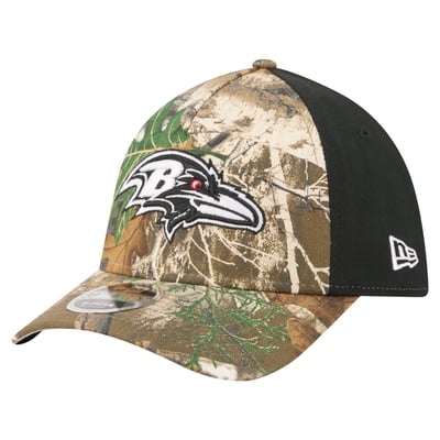 Baltimore Ravens New Era Team Collection RealTree 39THIRTY M-Crown A-Frame Flex Hat - Camo/Black
