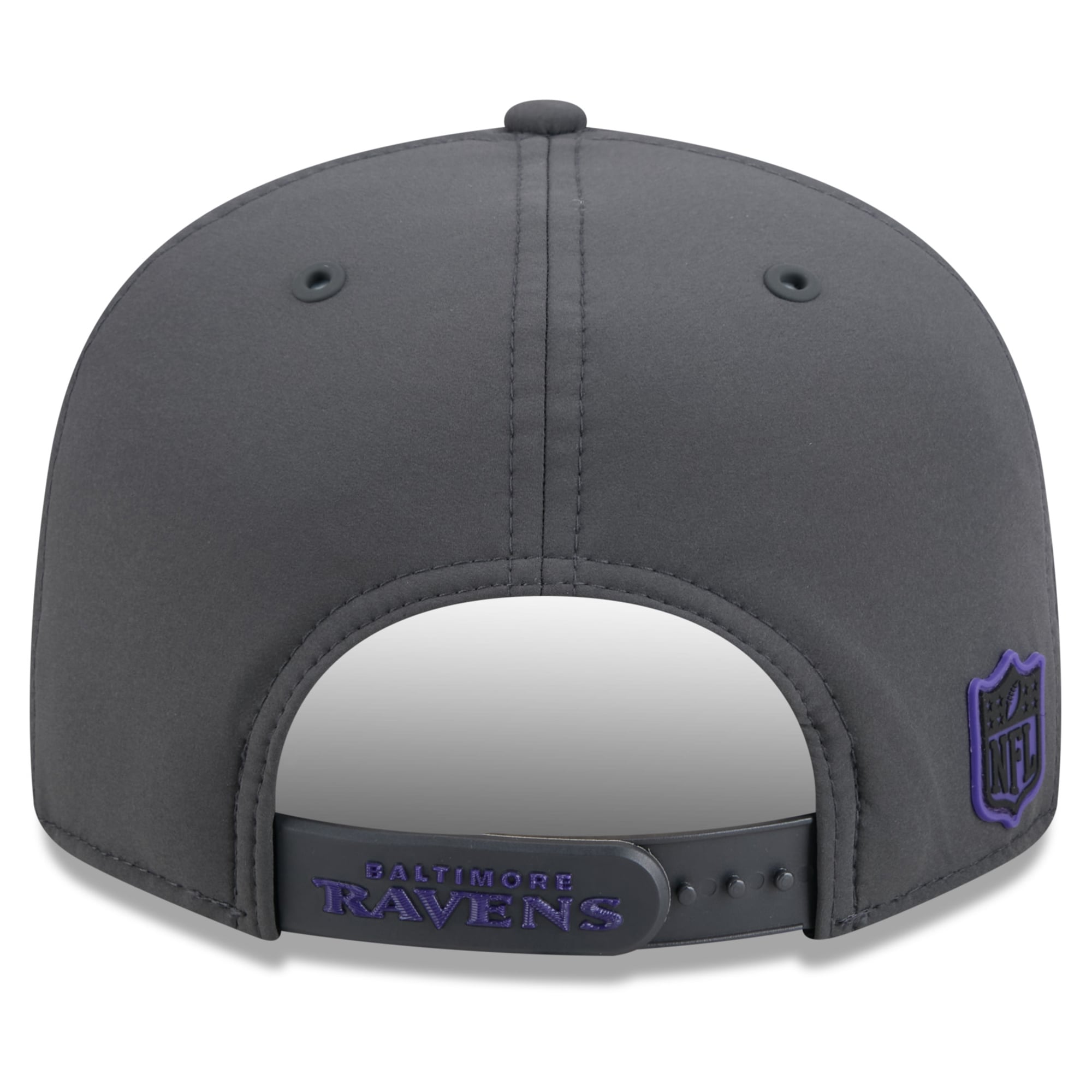 Casquette snapback New Era 9FIFTY pour homme, couleur anthracite, Baltimore Ravens 2026, idéale pour les temps froids.