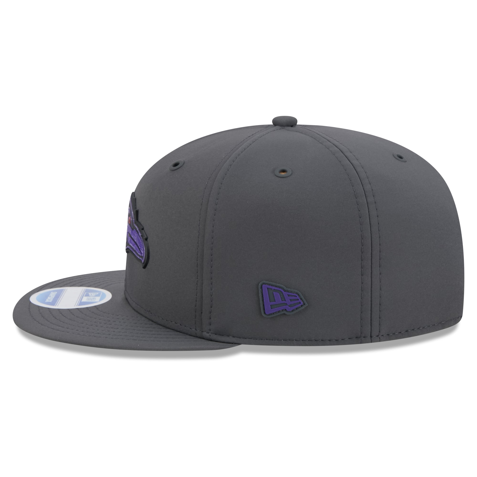 Casquette snapback New Era 9FIFTY pour homme, couleur anthracite, Baltimore Ravens 2026, idéale pour les temps froids.