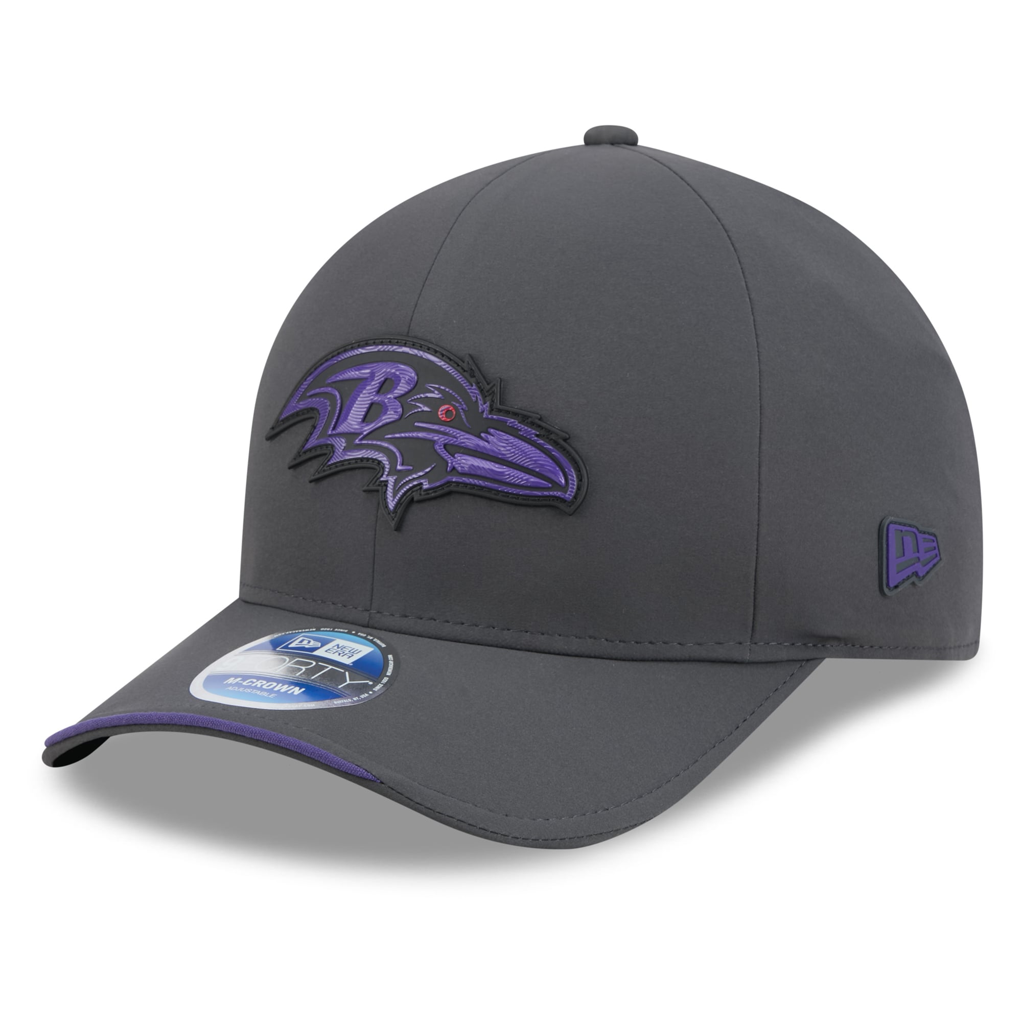 Men's New Era Charcoal Baltimore Ravens 2026 Sideline Cold Weather  9FORTY M-Crown Adjustable Hat