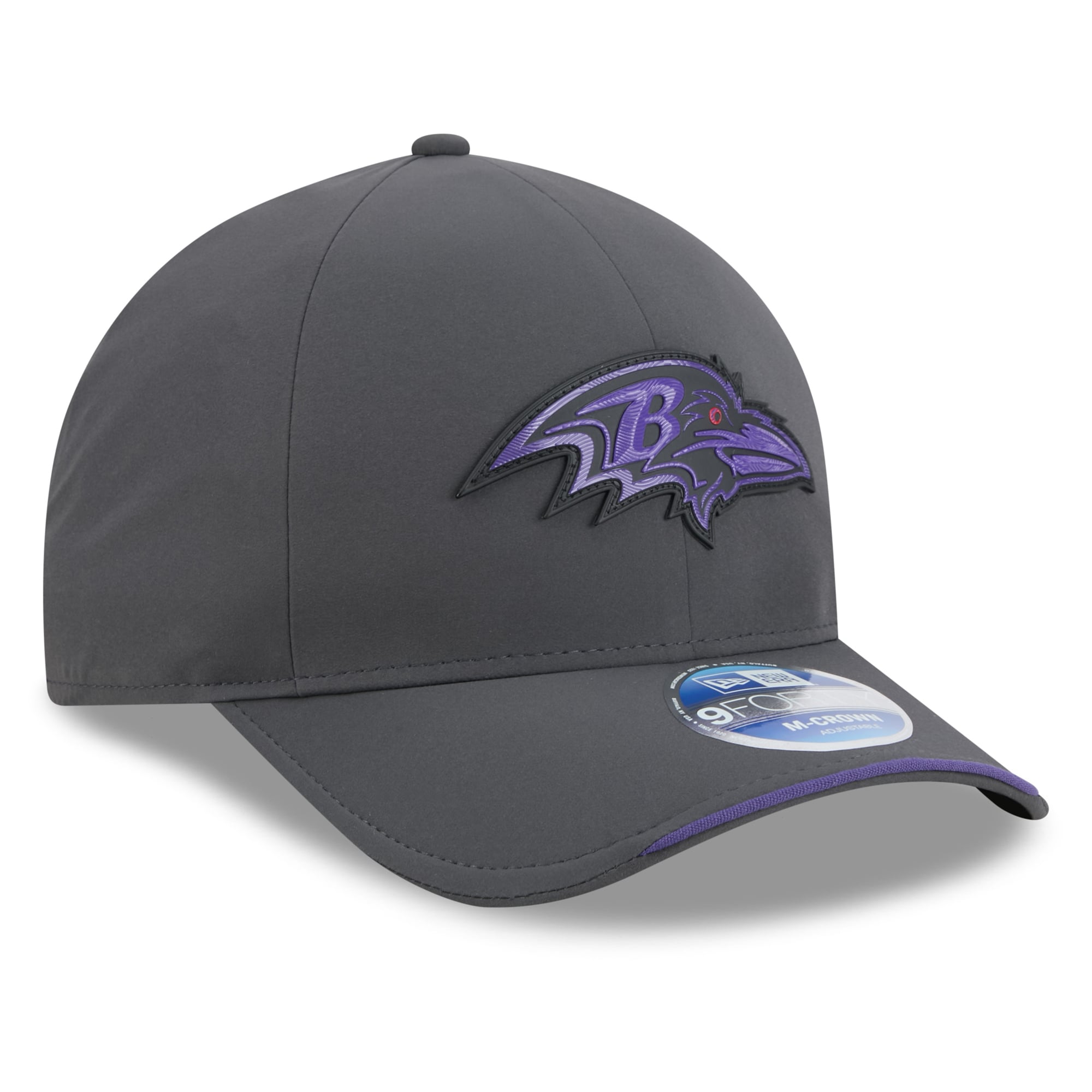 Men's New Era Charcoal Baltimore Ravens 2026 Sideline Cold Weather  9FORTY M-Crown Adjustable Hat
