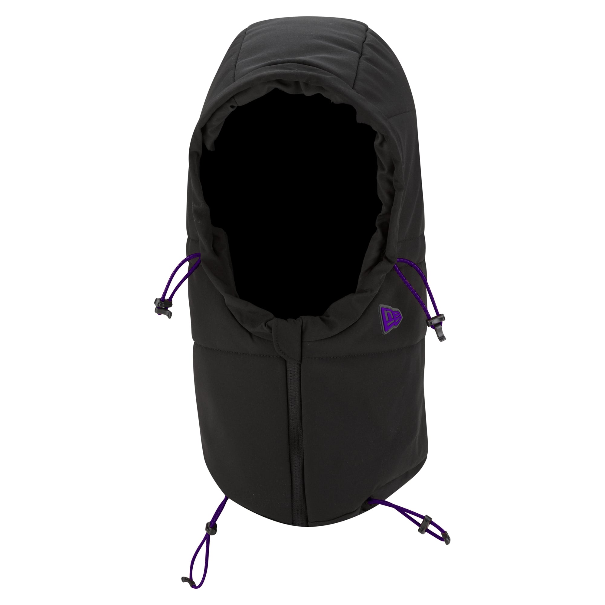 Sweat à capuche matelassé ajustable New Era pour homme, couleur anthracite, Baltimore Ravens 2026, idéal pour les temps froids.