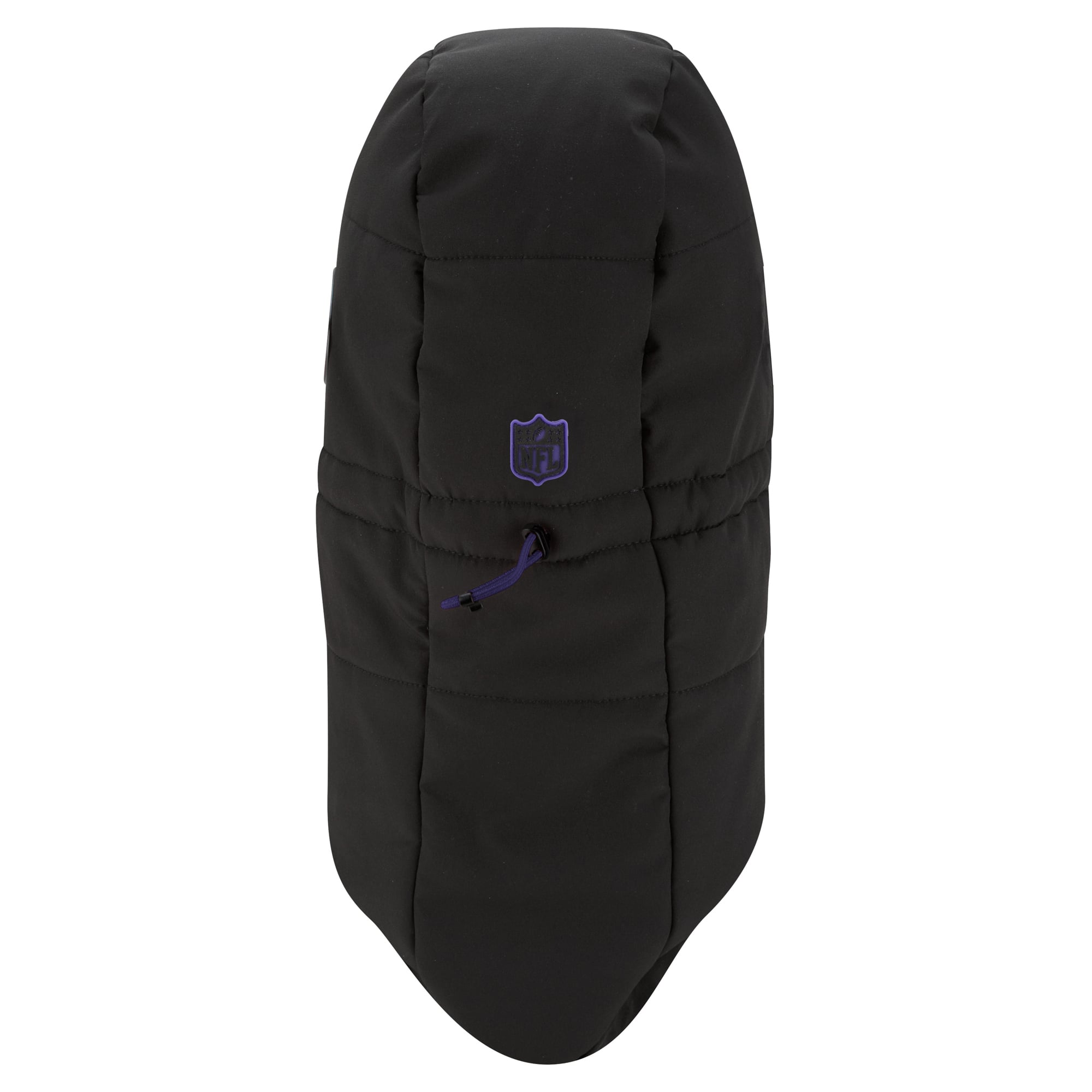 Sweat à capuche matelassé ajustable New Era pour homme, couleur anthracite, Baltimore Ravens 2026, idéal pour les temps froids.
