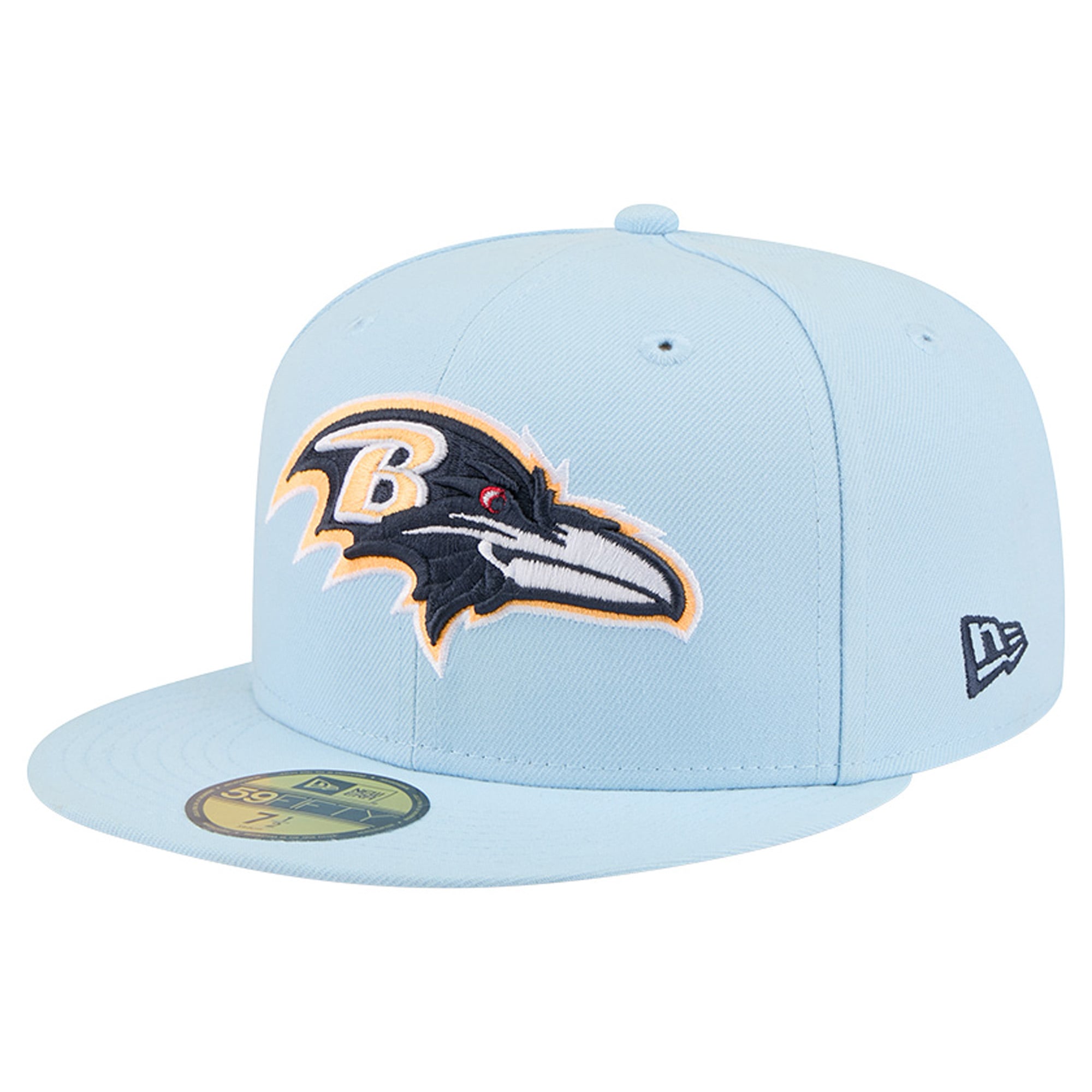 Men's New Era Coastal Blue Baltimore Ravens 59FIFTY Fitted Hat