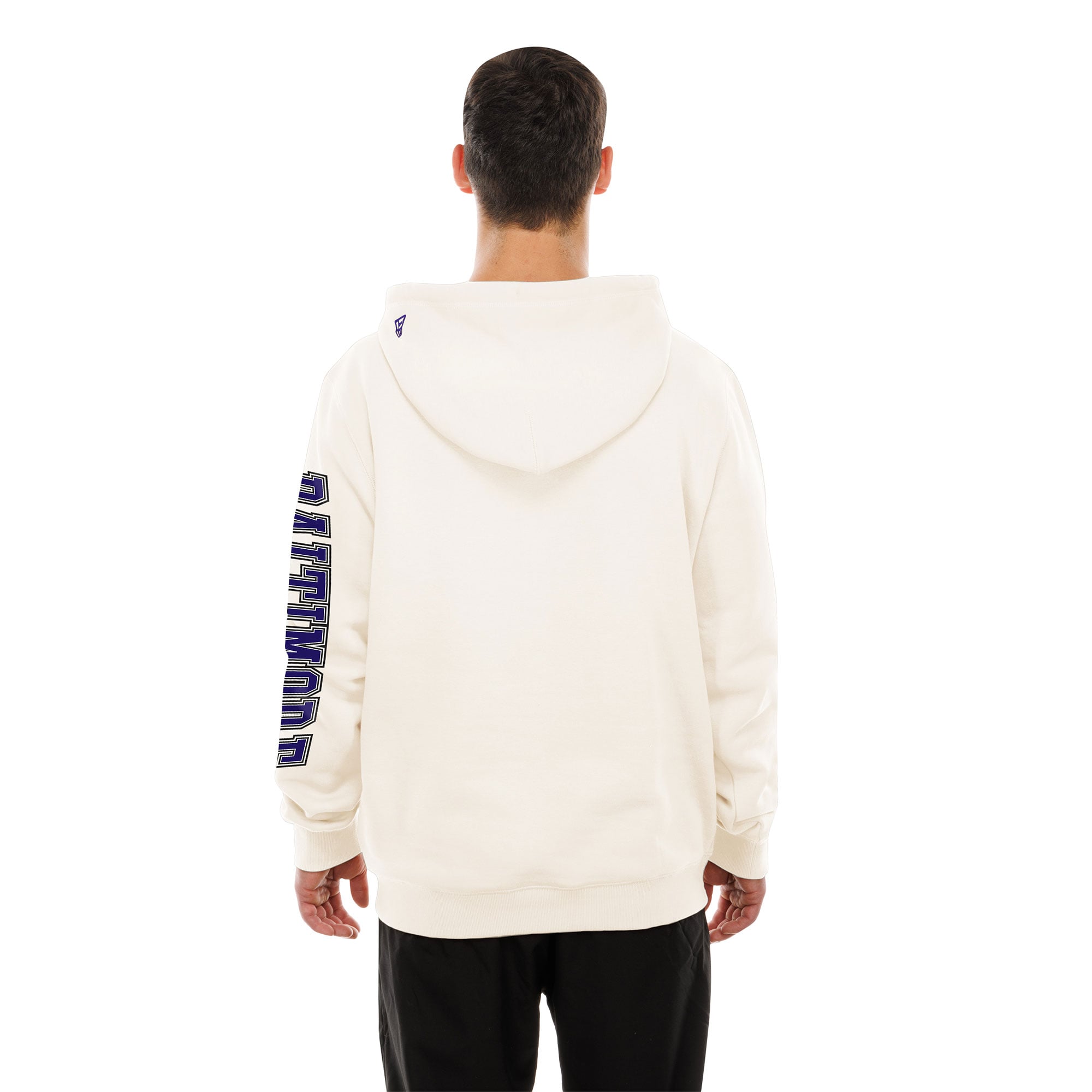 Men's New Era  Cream Baltimore Ravens Dune Dust Hoodie
