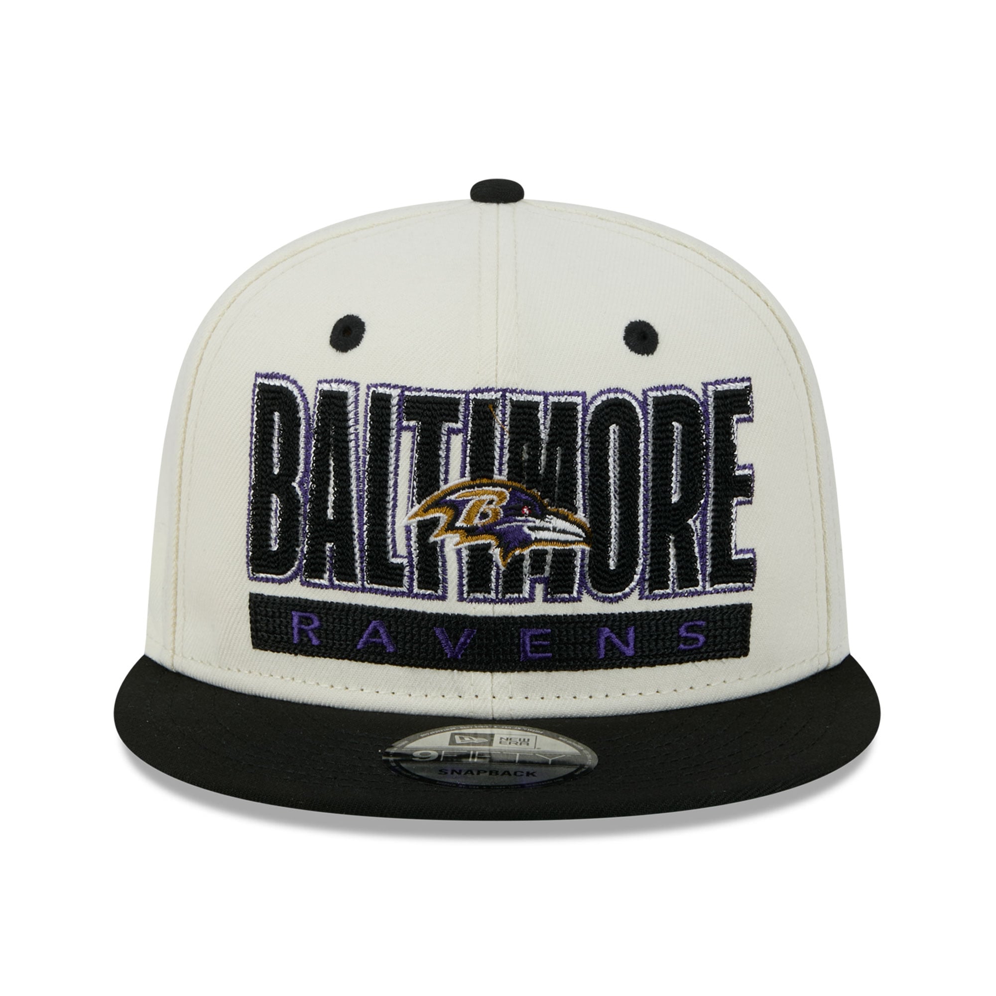Casquette snapback New Era Classic 9FIFTY crème/noire pour homme