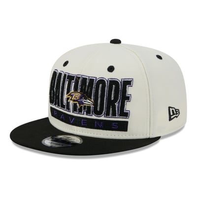 Baltimore Ravens New Era Classic 9FIFTY Snapback Hat - Cream/Black