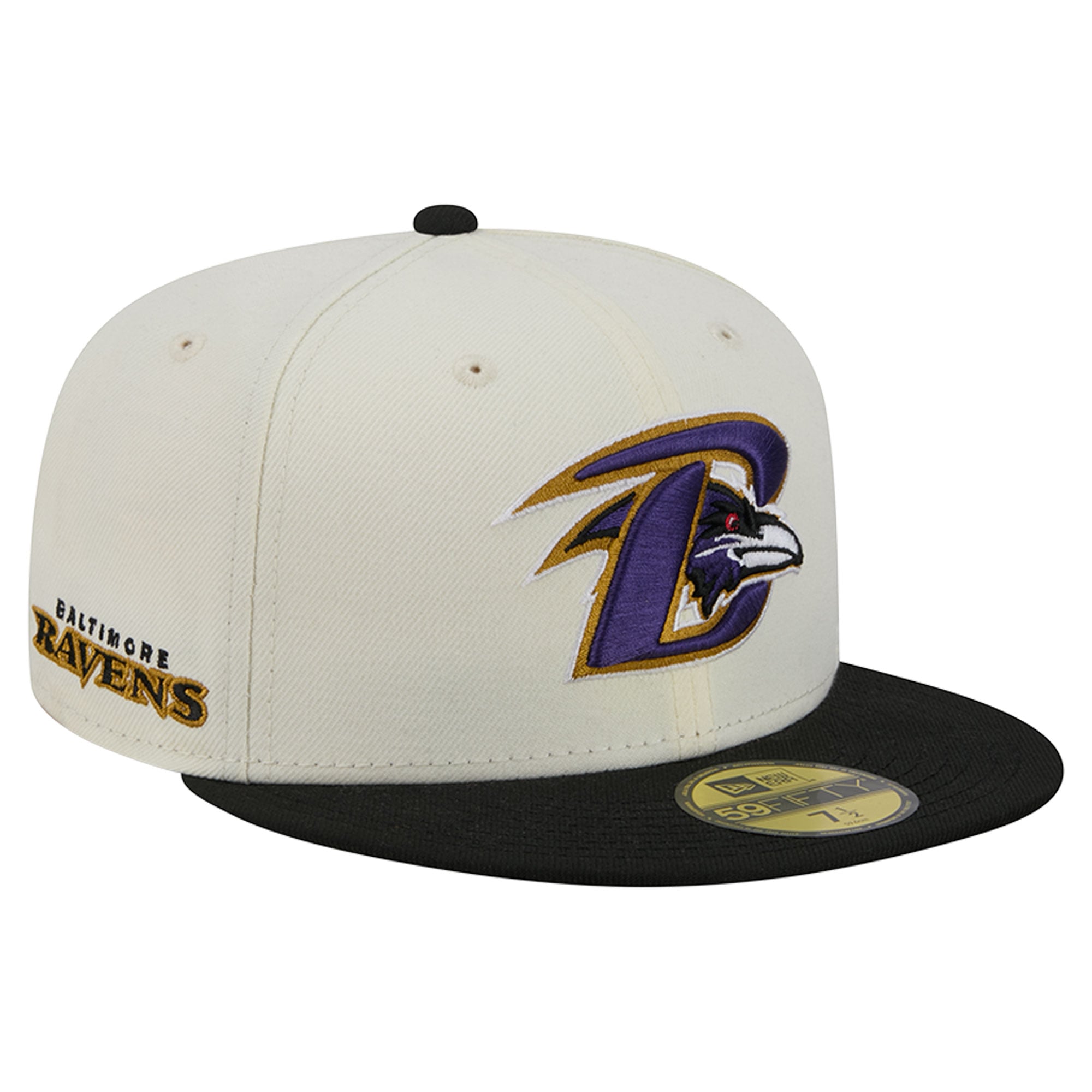 Casquette ajustée New Era Deceptor 59FIFTY crème/noire pour homme