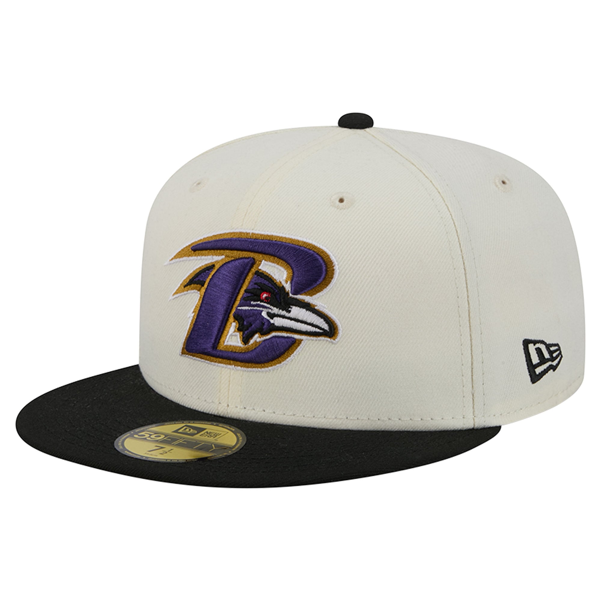Casquette ajustée New Era Deceptor 59FIFTY crème/noire pour homme