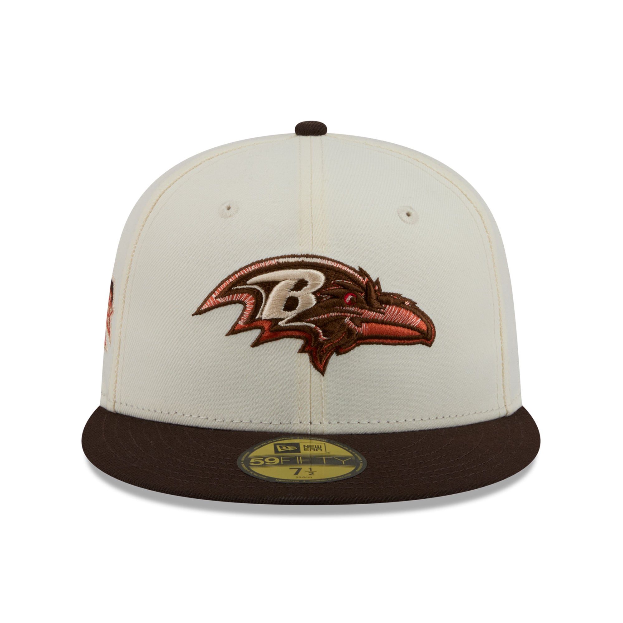 Men's New Era Cream/Brown Baltimore Ravens Pumpkin Spice 59FIFTY Fitted Hat