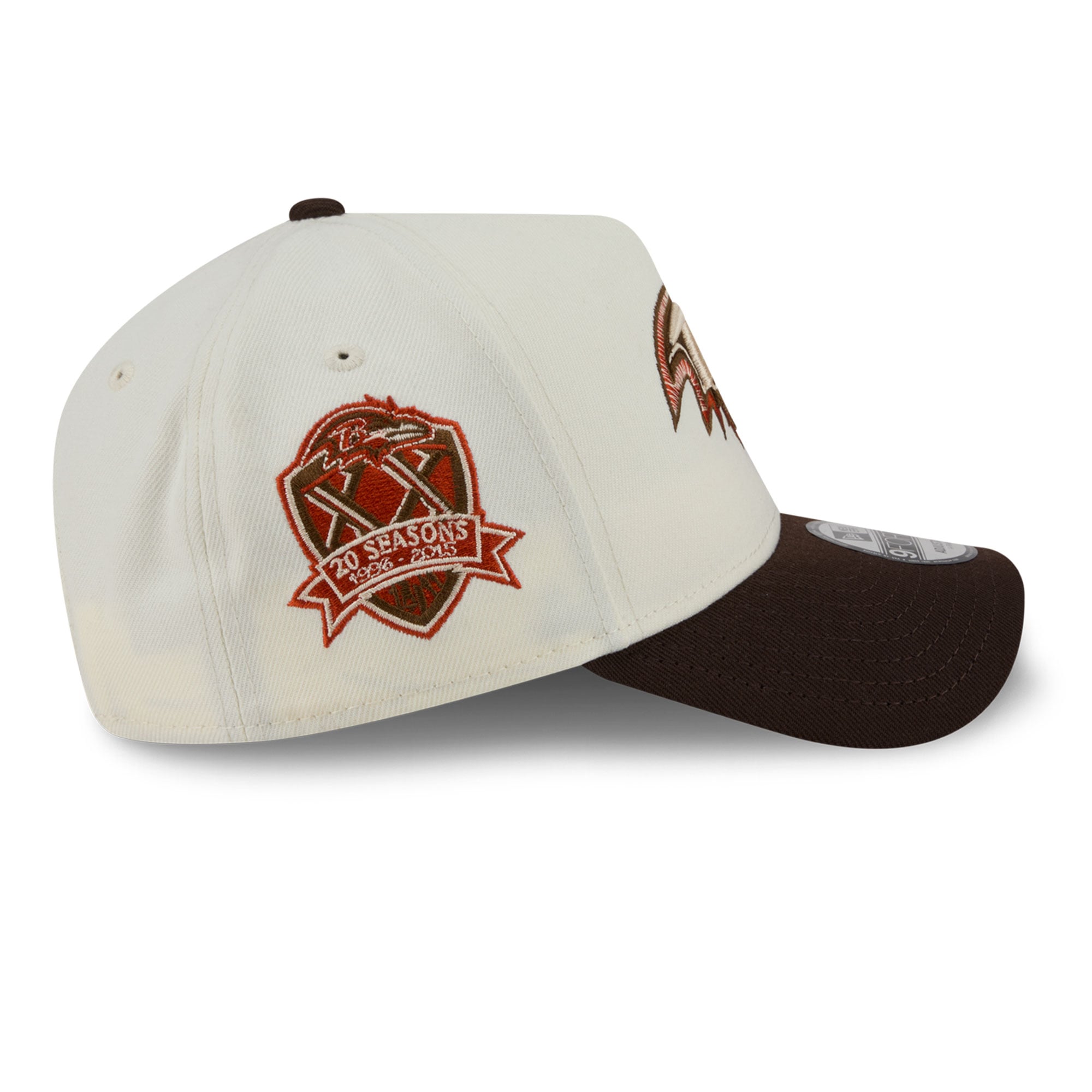 Men's New Era Cream/Brown Baltimore Ravens Pumpkin Spice A-Frame 9FORTY Adjustable Hat
