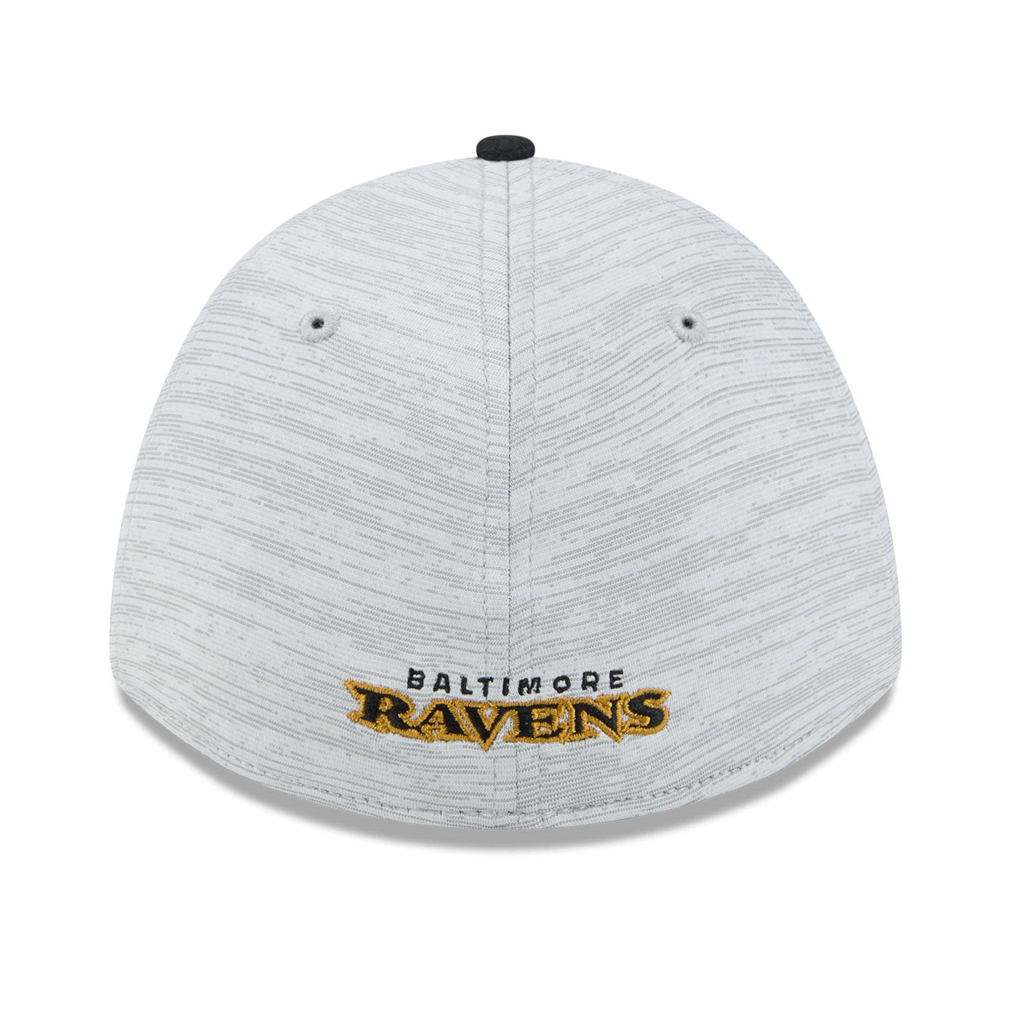 Casquette New Era Flex grise et noire Baltimore Ravens Tech M-Crown A-Frame 39THIRTY pour homme