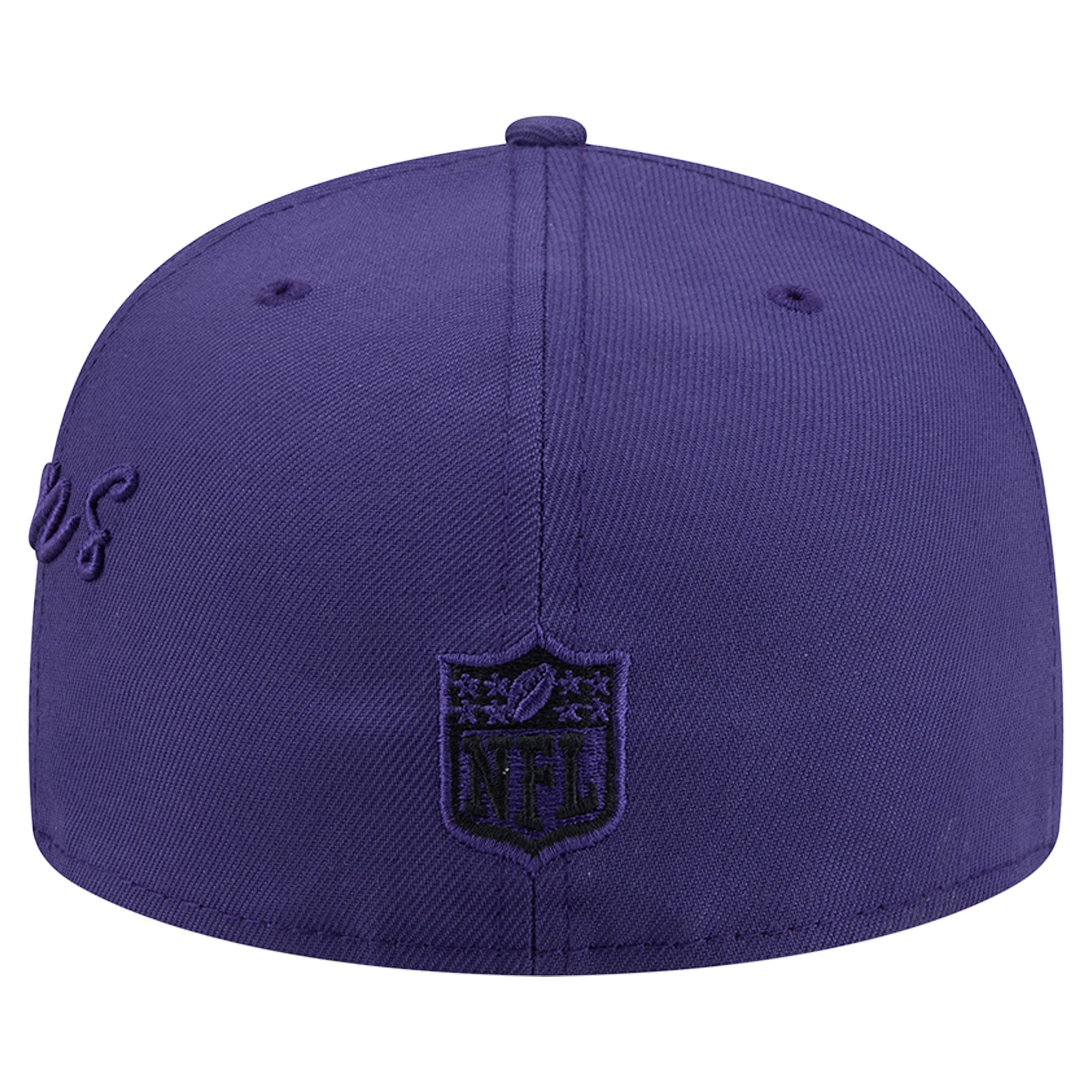 Men's New Era Purple Baltimore Ravens Side Script 59FIFTY Fitted Hat