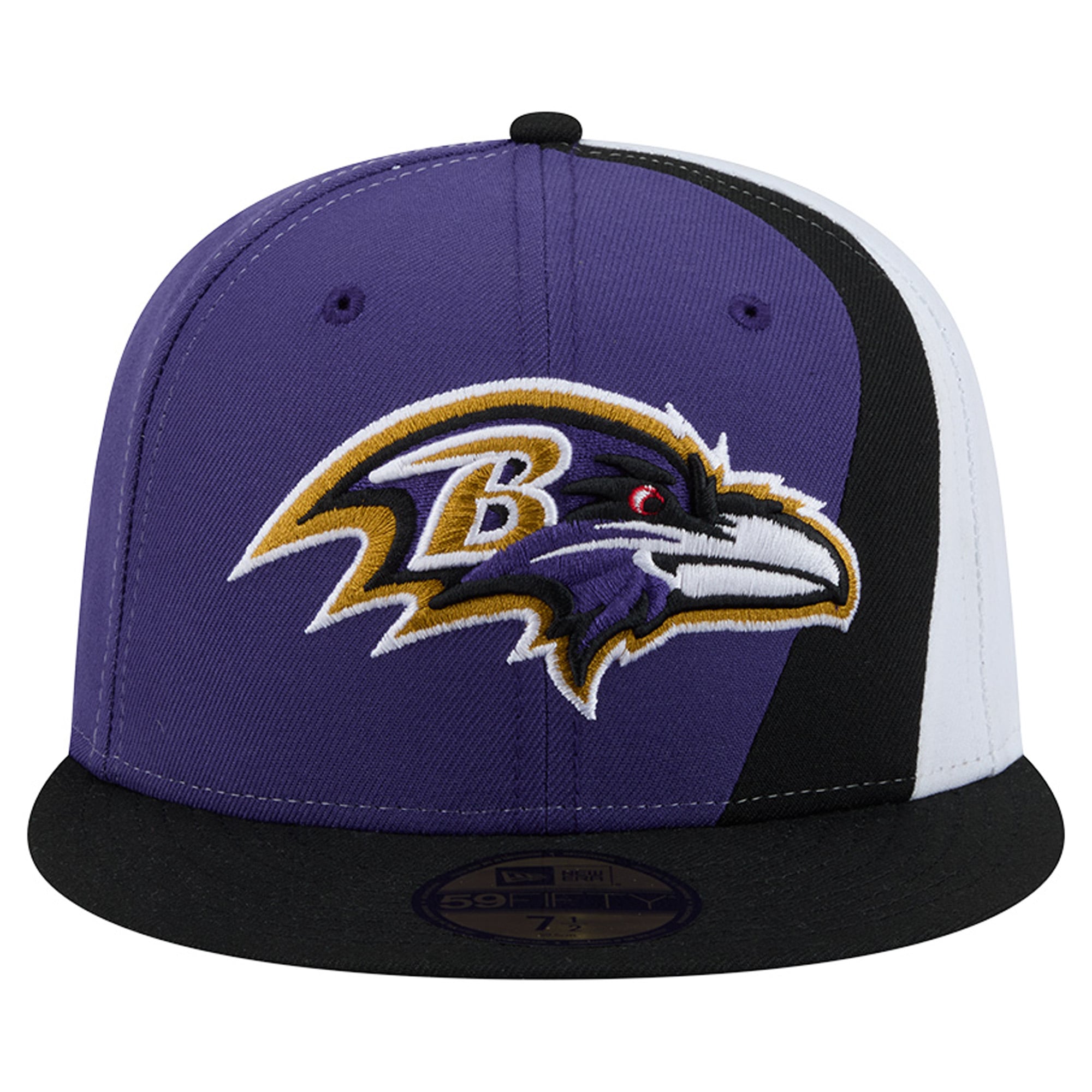 Men's New Era Purple/Black Baltimore Ravens Shock 59FIFTY Fitted Hat