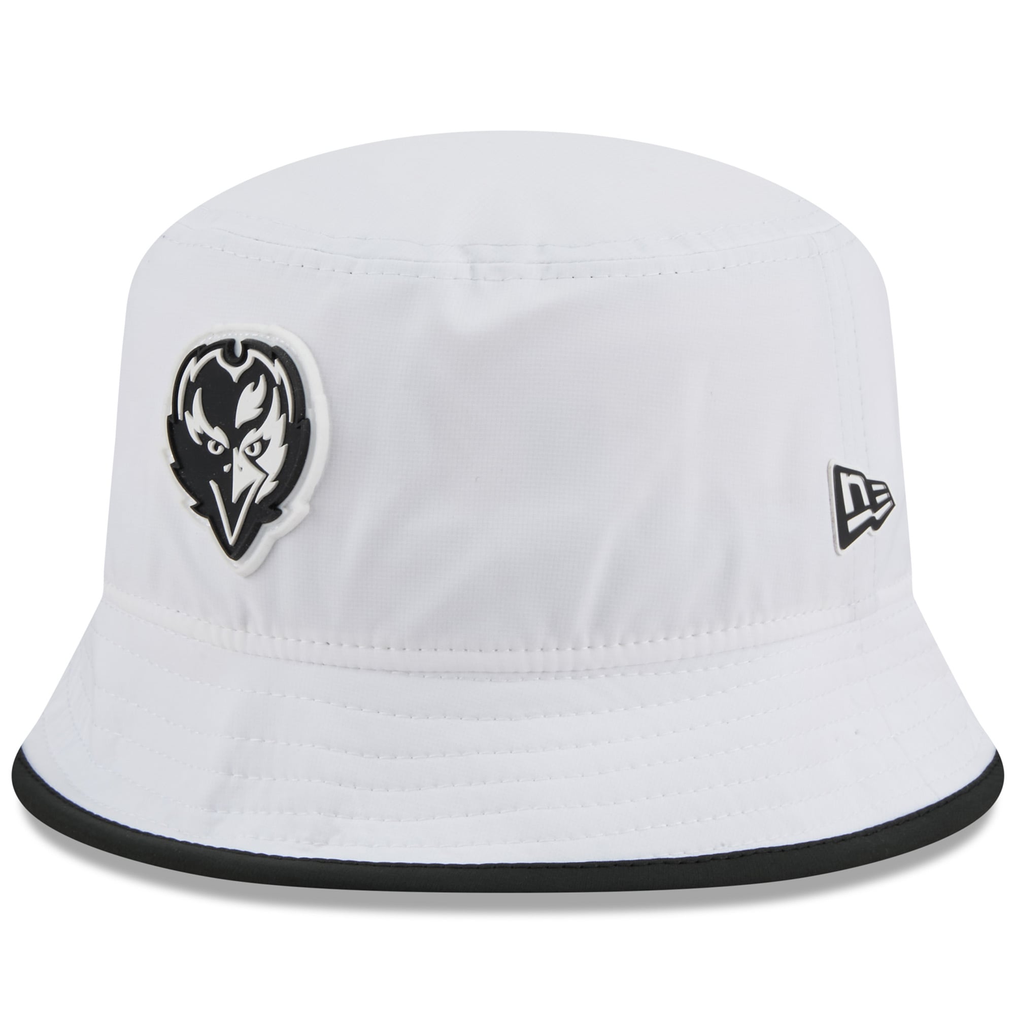 Men's New Era  White Baltimore Ravens 2025 NFL Training Camp Stretch Bucket Hat